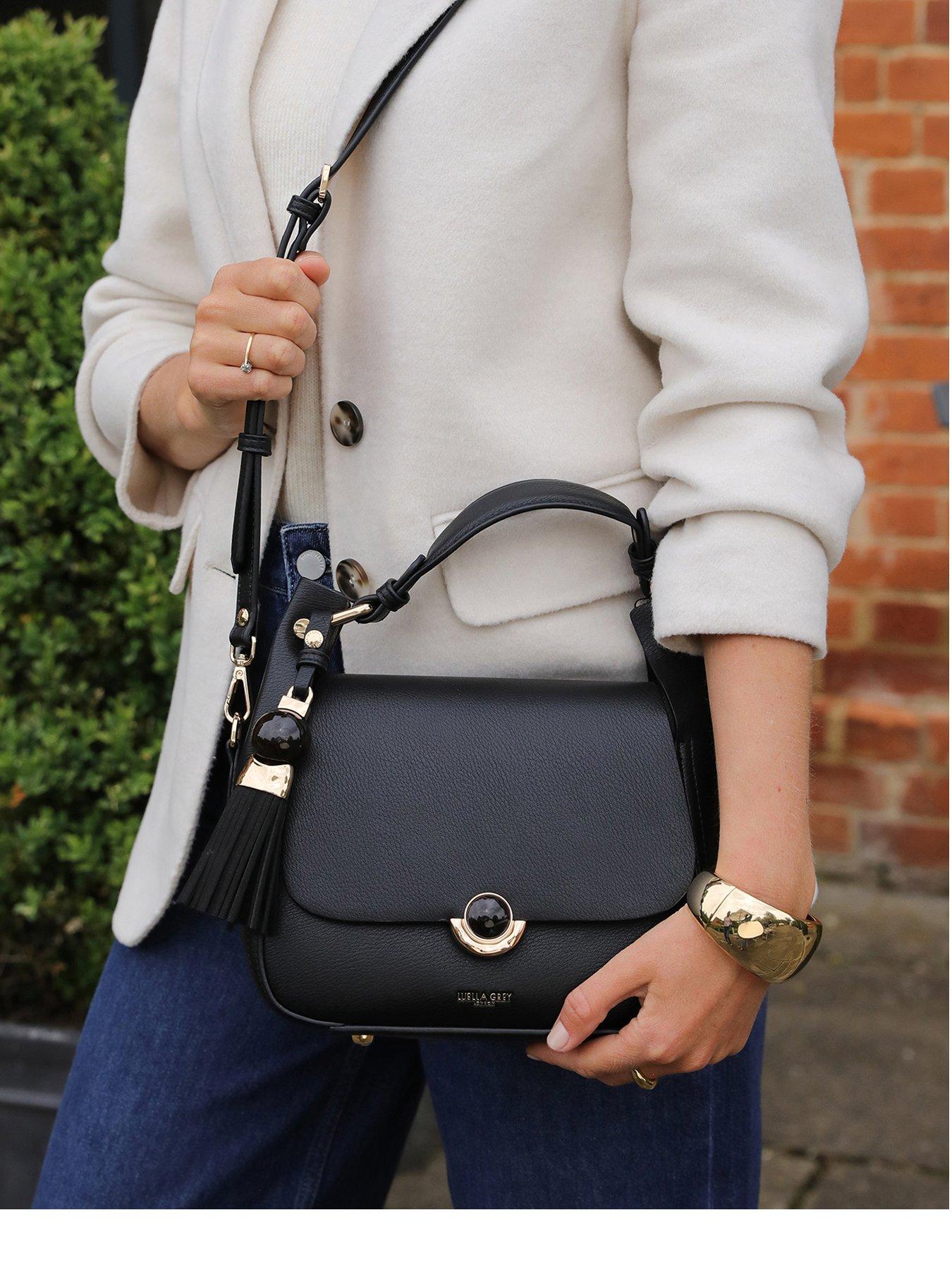 Image 1 of 7 of Luella Grey Diana Top Handle Crossbody Bag In Black