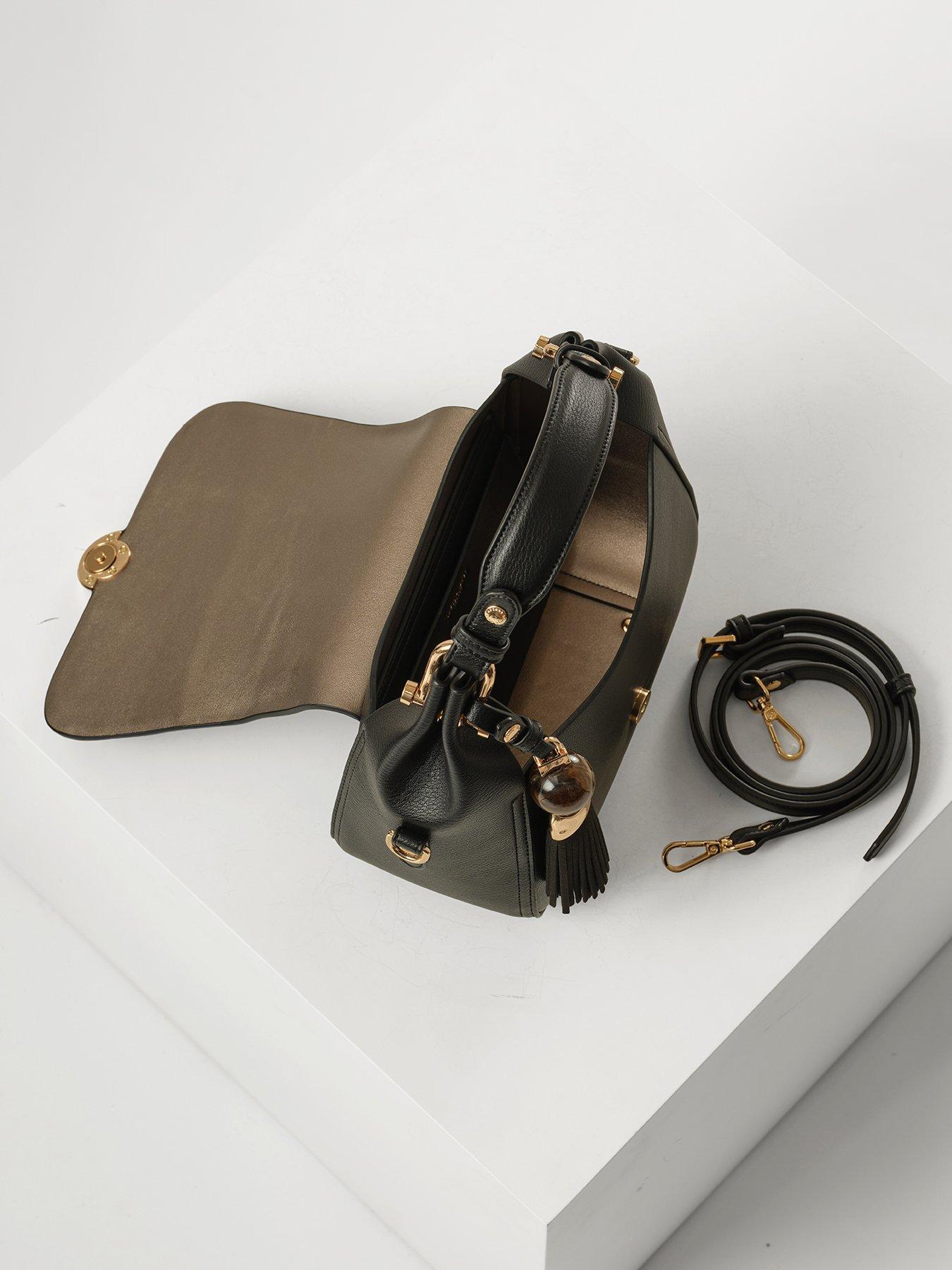 Image 5 of 7 of Luella Grey Diana Top Handle Crossbody Bag In Black