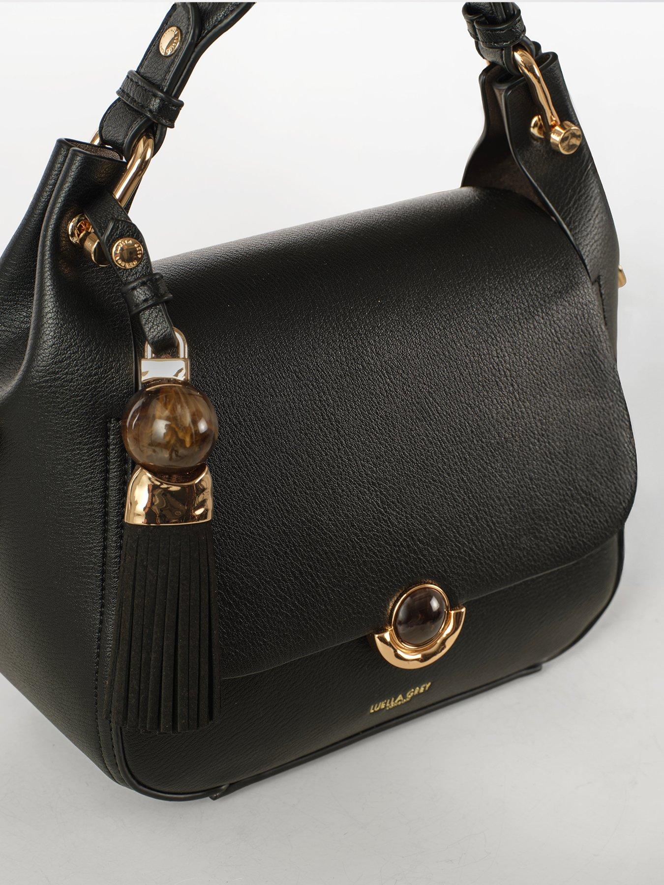Image 6 of 7 of Luella Grey Diana Top Handle Crossbody Bag In Black