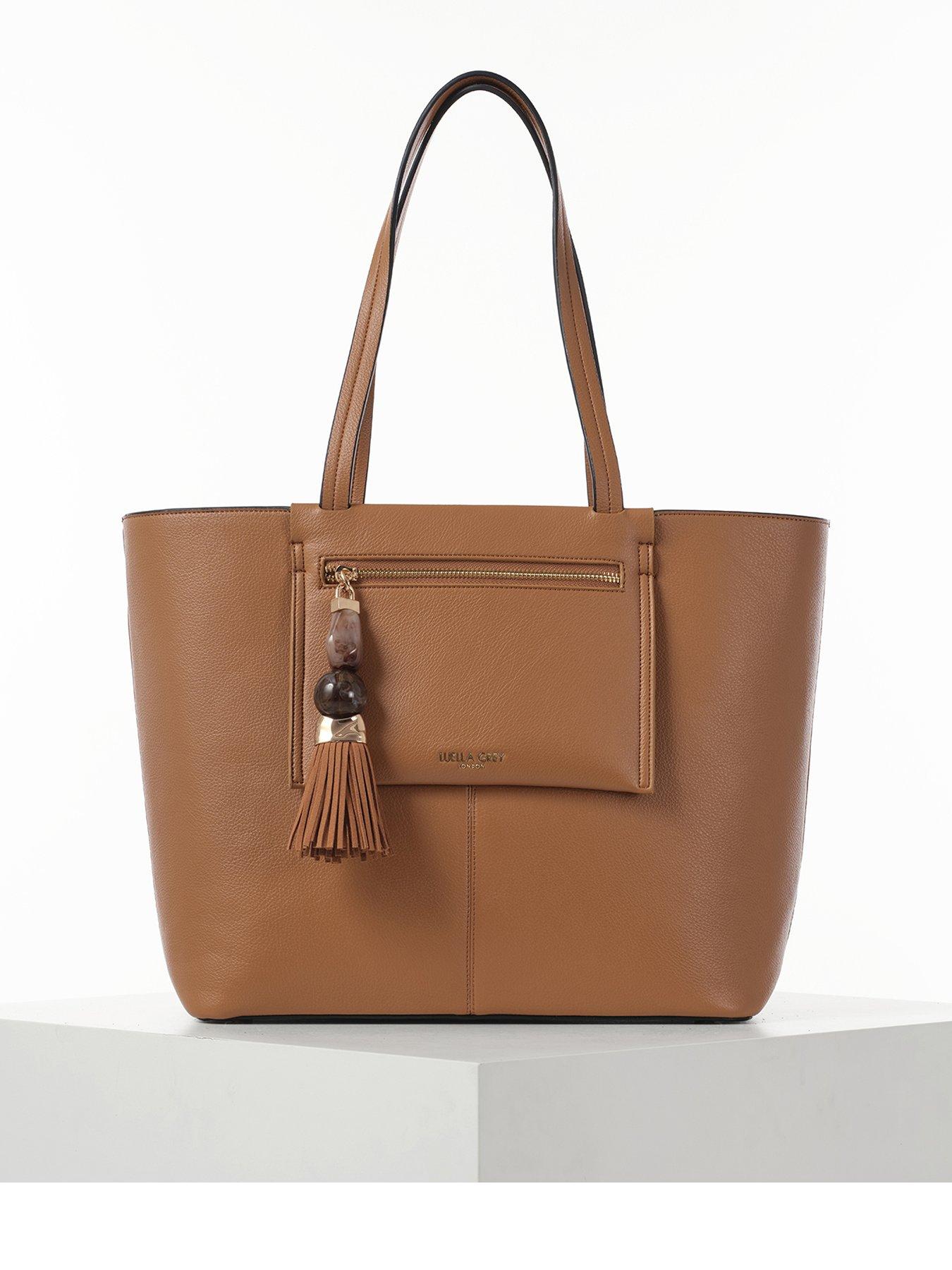 Luella Grey Cindy Camel Casual Tote With Laptop Pouch