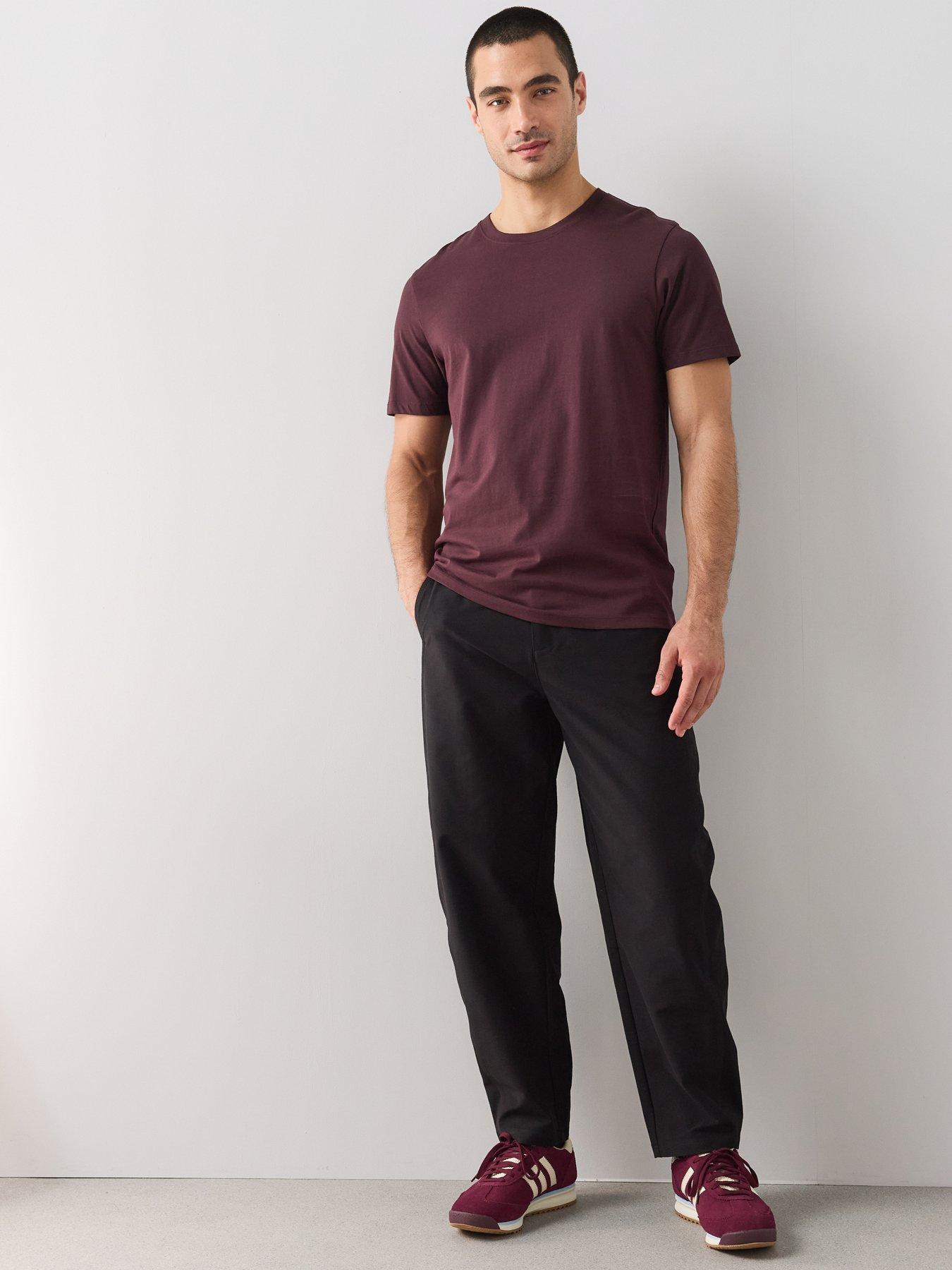 Image 3 of 6 of The Very Collection Barrel Fit Jersey Trousers With Stretch - Black