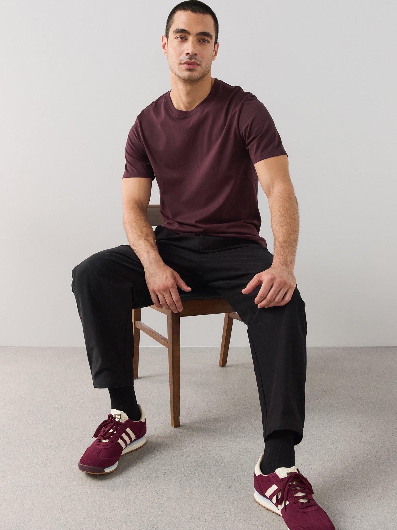 Image 4 of 6 of The Very Collection Barrel Fit Jersey Trousers With Stretch - Black