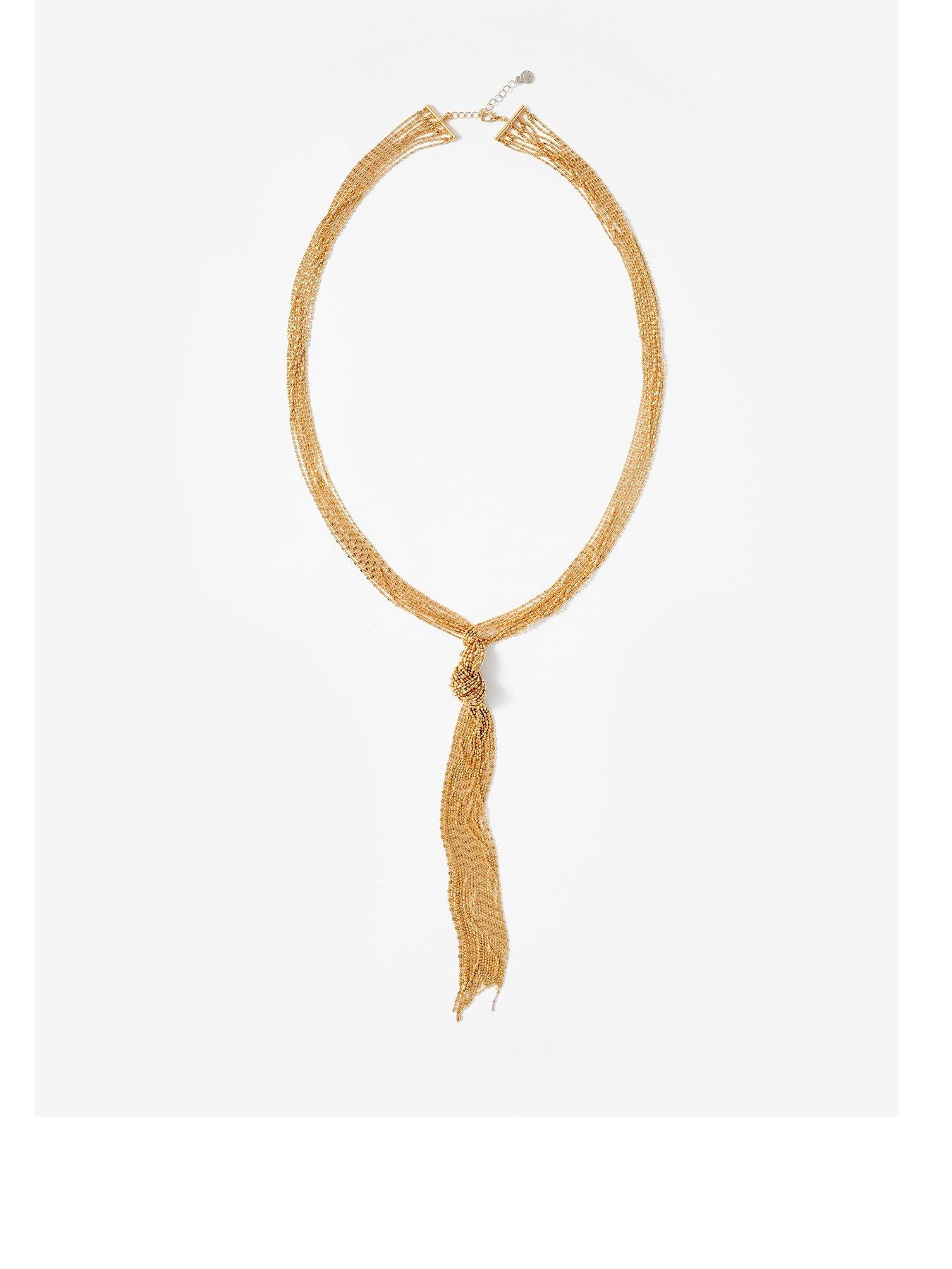 Mint Velvet Gold Tone Knotted Pendant