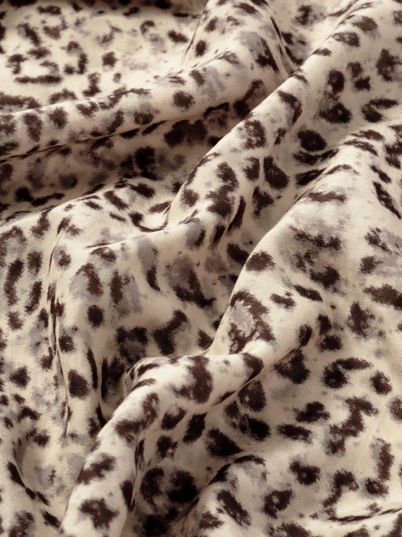 Image 5 of 5 of Mint Velvet Allison Print Neck Scarf - Cream