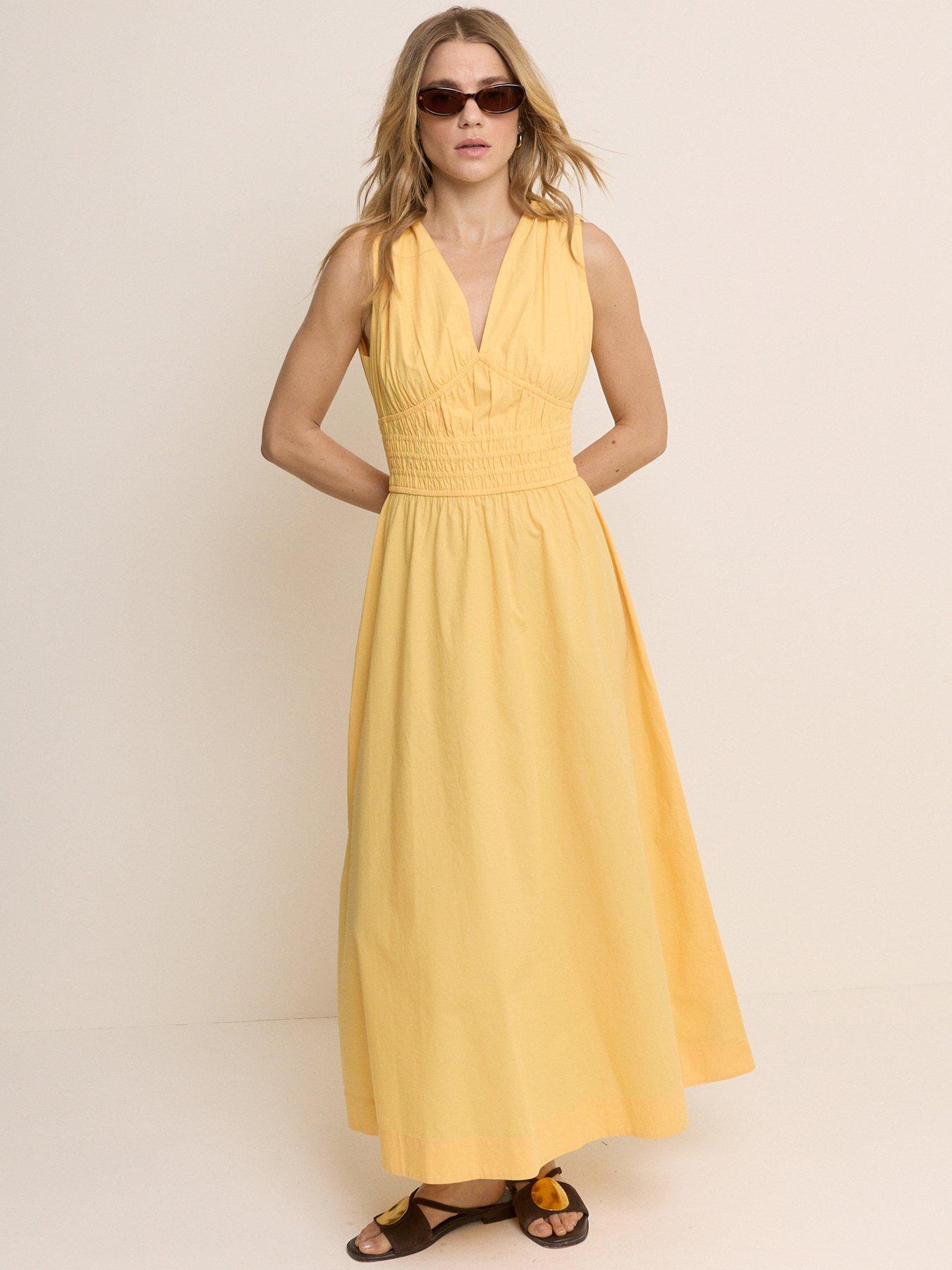 Monsoon Gianna Lace Dress - Yellow | Very