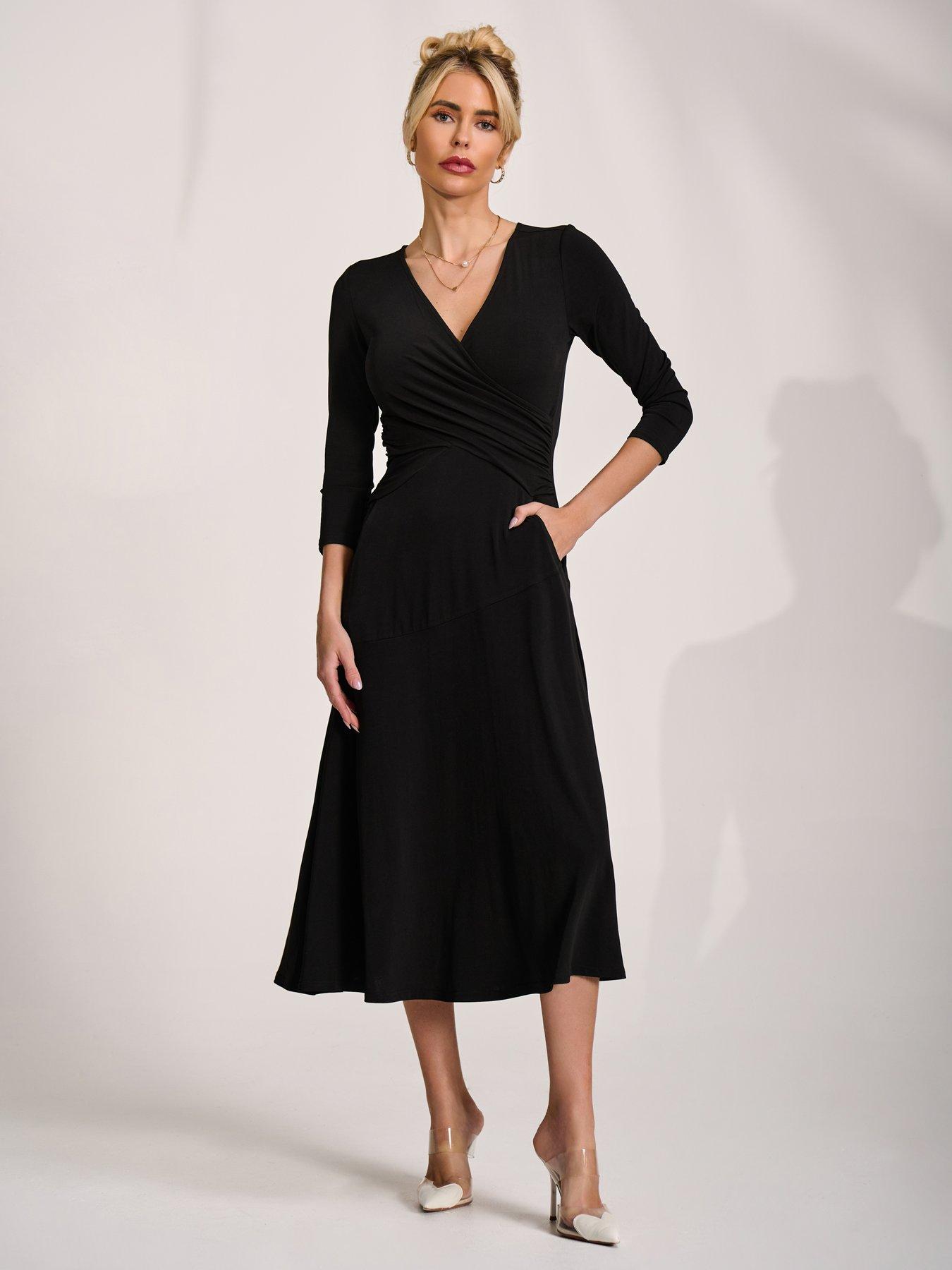 green emerald velvet dress Buy Talethread Women Black Cotton Jersey Fit And Flare Dress  TaleThread