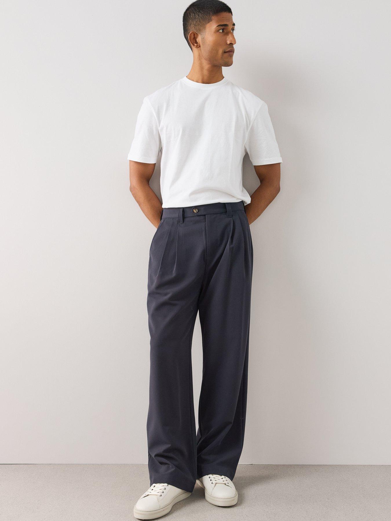 Image 5 of 6 of The Very Collection Mens Wool Blend Relaxed Fit Formal Trouser - Navy