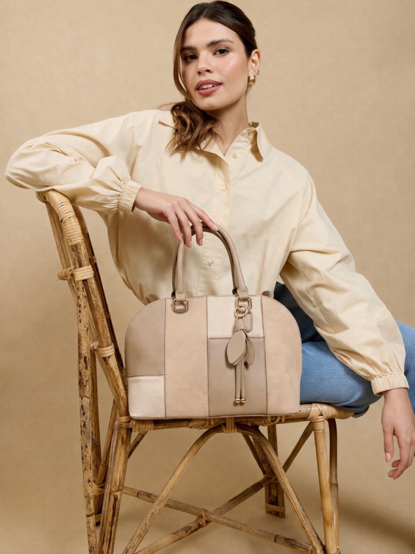 Little Mistress Beige Patchwork Tote