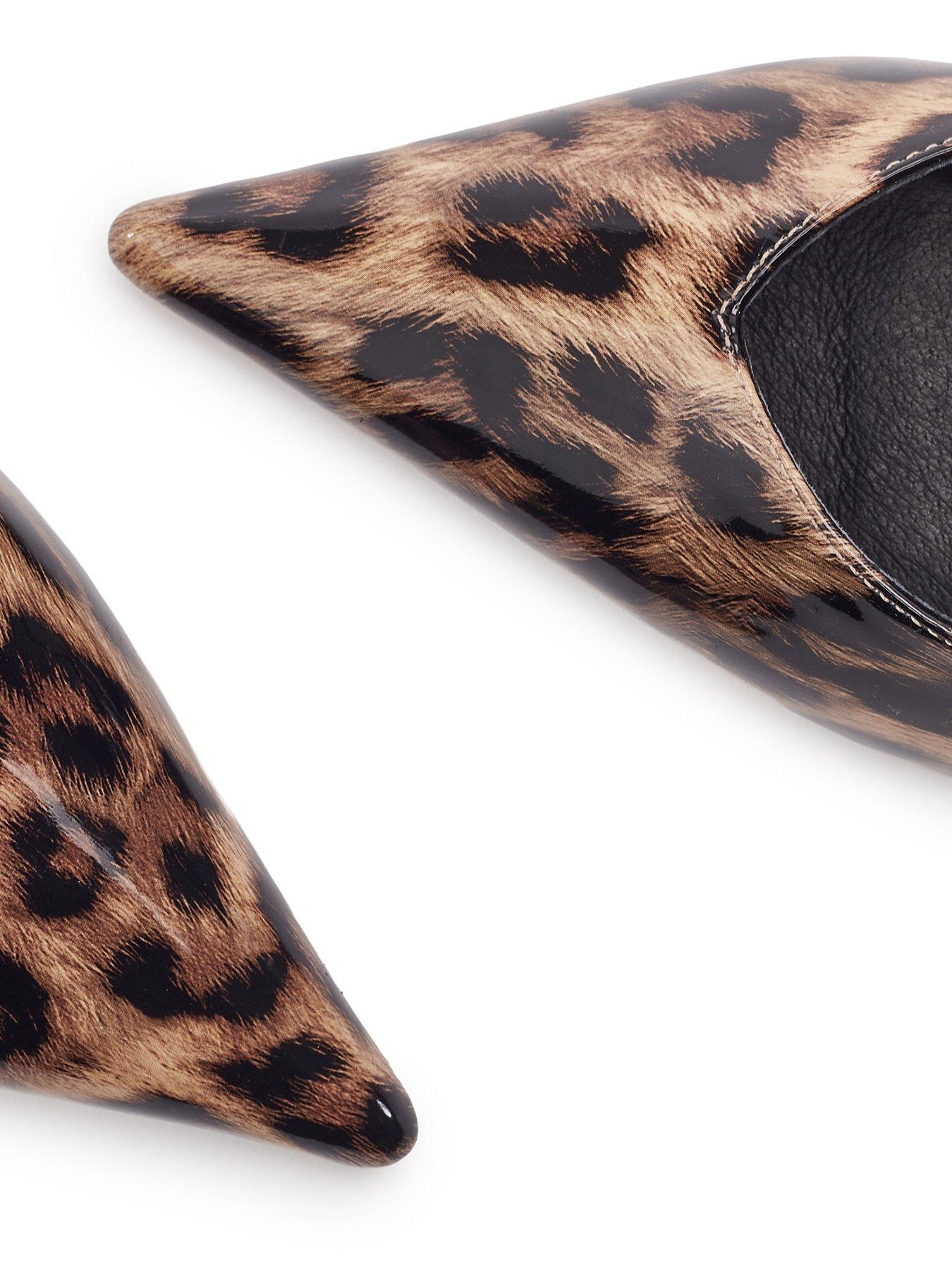 Image 3 of 4 of Moda In Pelle Gallia Pointed Toe Slingback - Leopard Patent