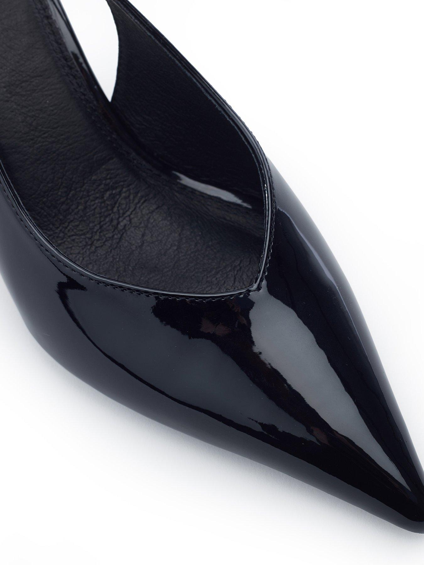 Image 3 of 4 of Moda In Pelle Gallia Black Patent Pointed Toe Slingback