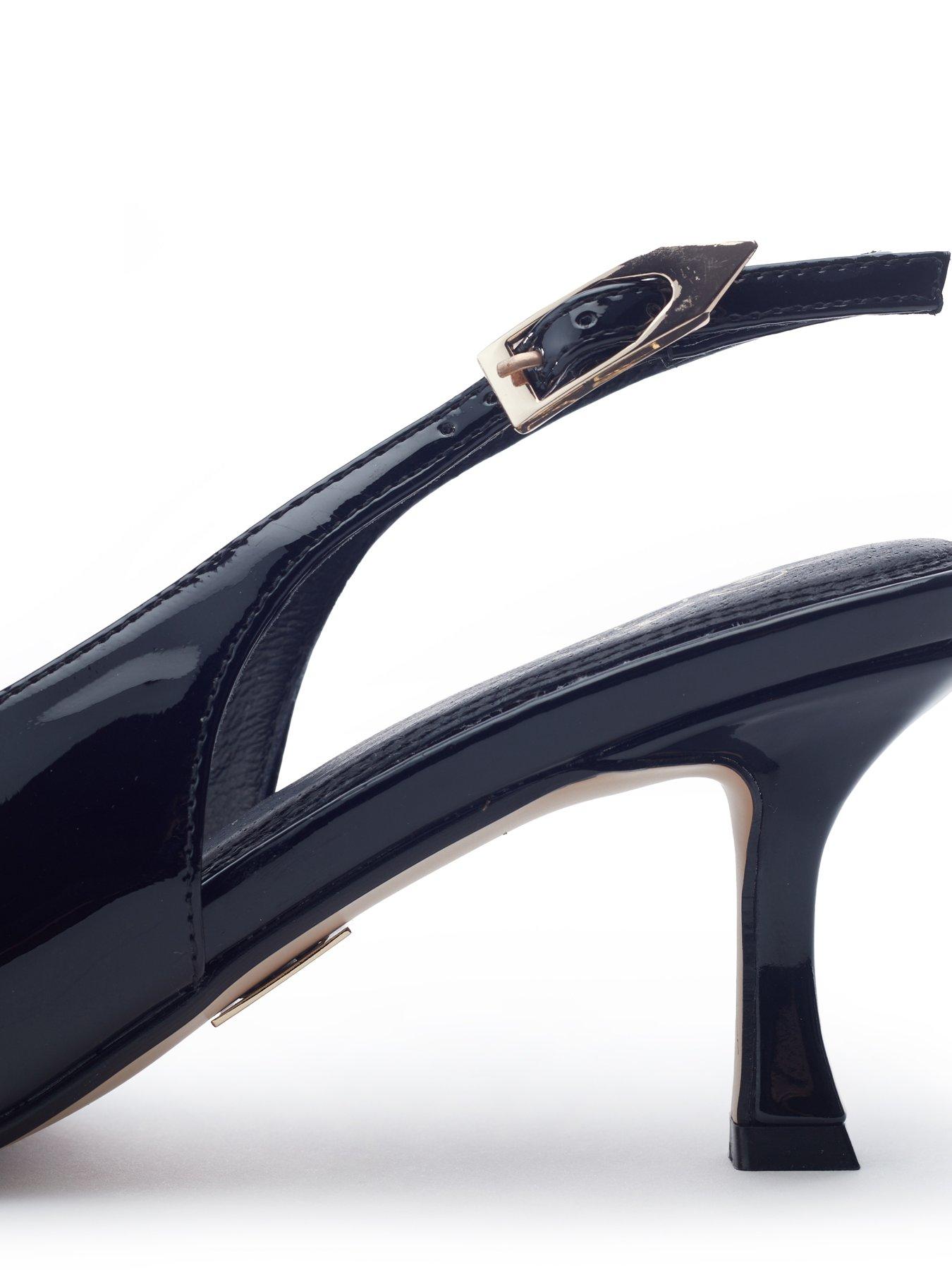 Image 4 of 4 of Moda In Pelle Gallia Black Patent Pointed Toe Slingback