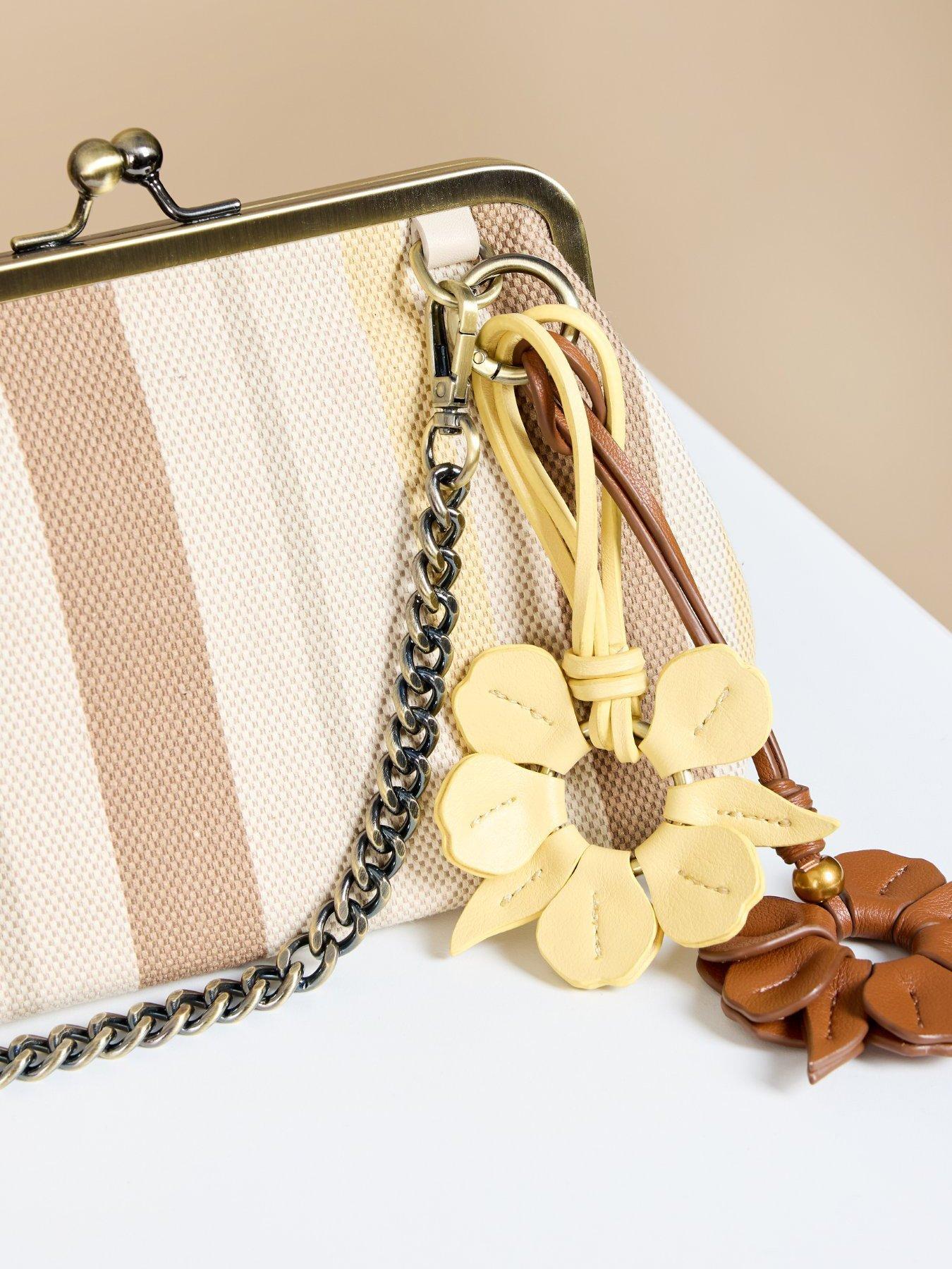 Image 2 of 2 of Little Mistress Stripe Frame Bag - Yellow