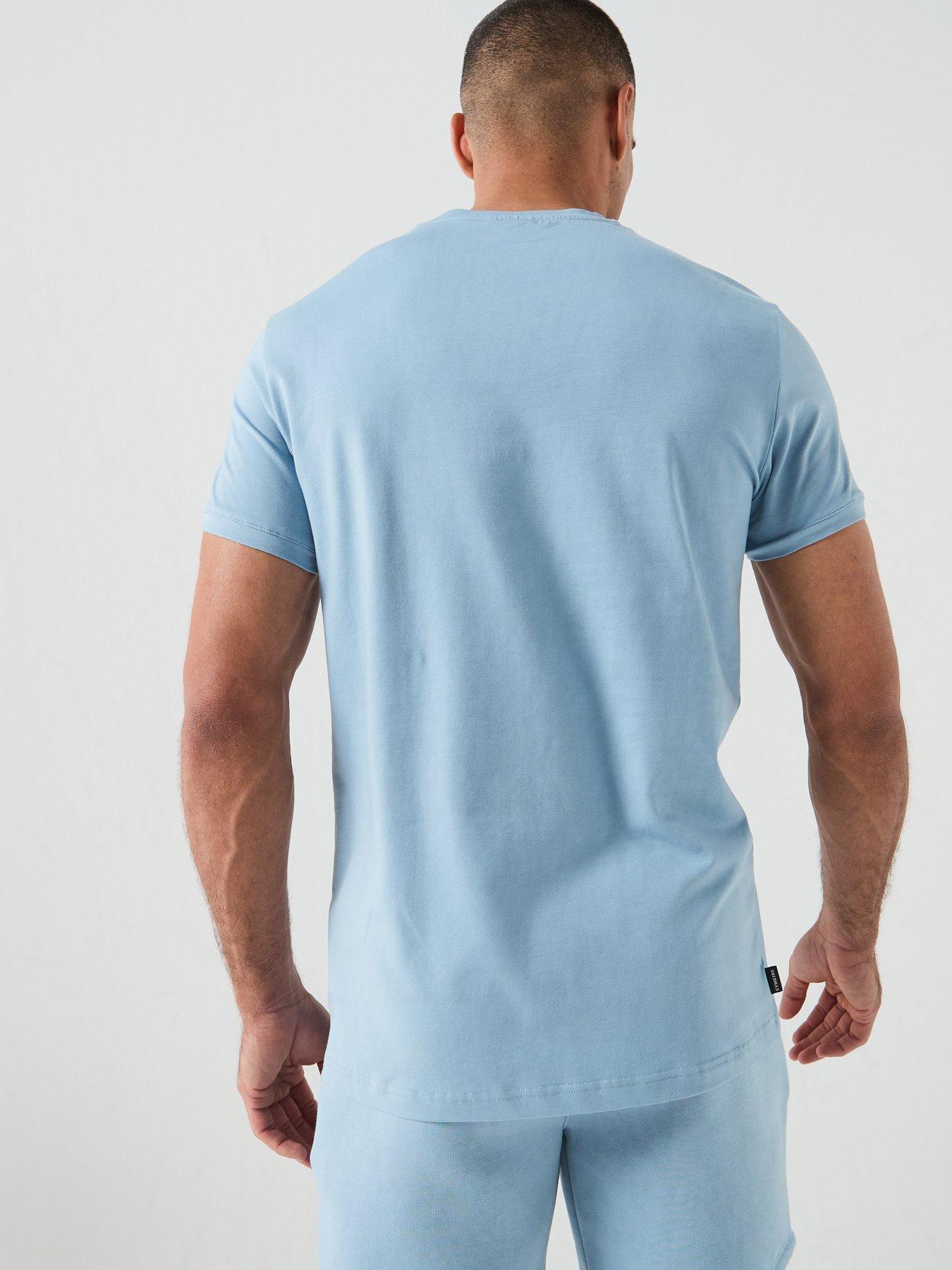Image 2 of 5 of Gym King Mens Fundamental Linear T-Shirt - Blue