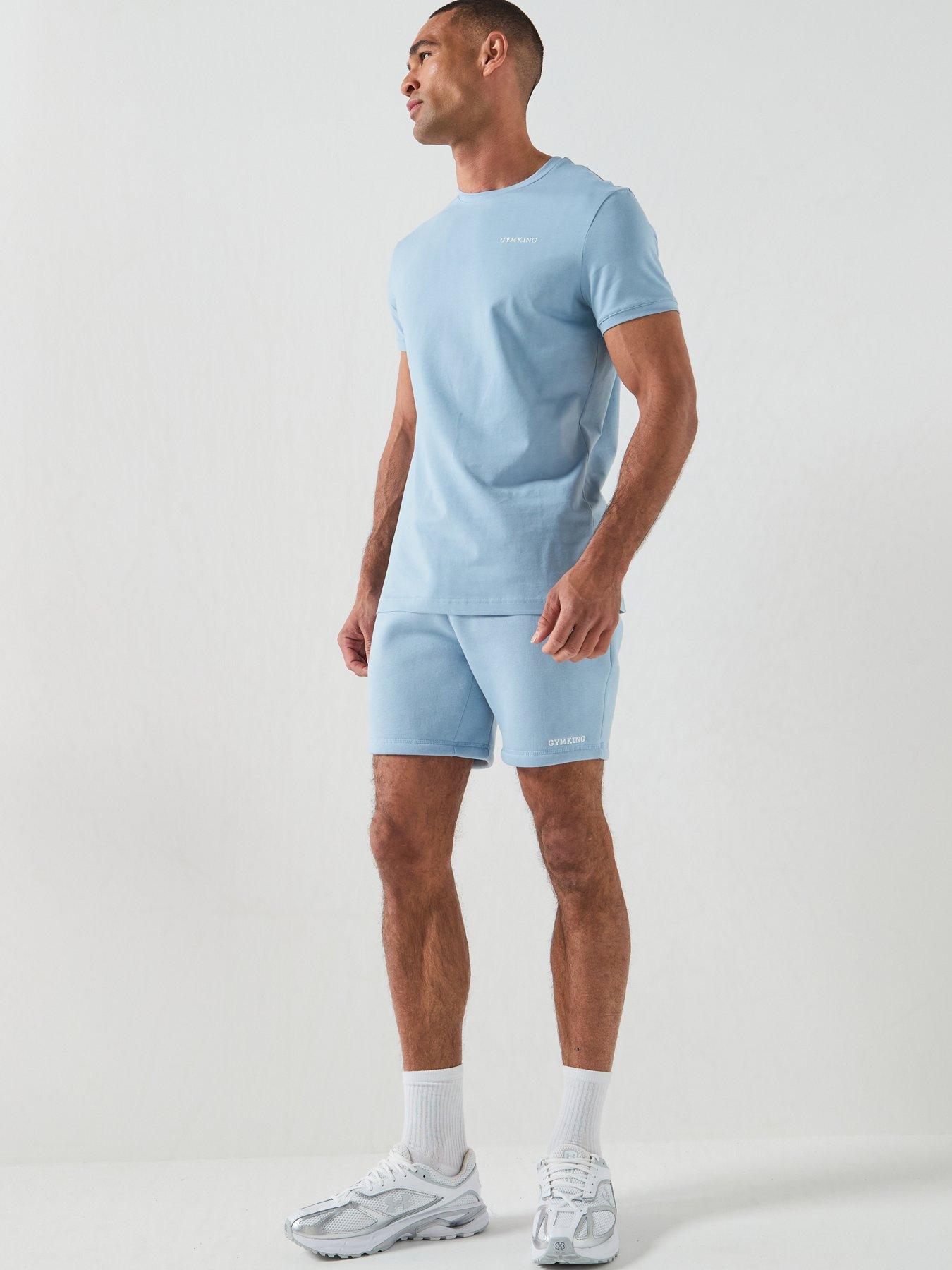 Image 3 of 5 of Gym King Mens Fundamental Linear T-Shirt - Blue