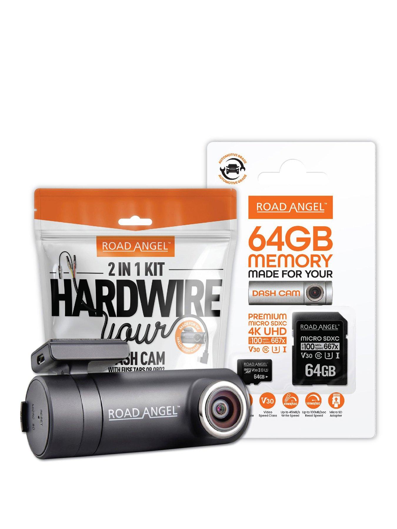 Road Angel Road Angel Halo Drive 2 1440p Dash Cam inc 64GB MicroSD Card & Hardwiring Kit