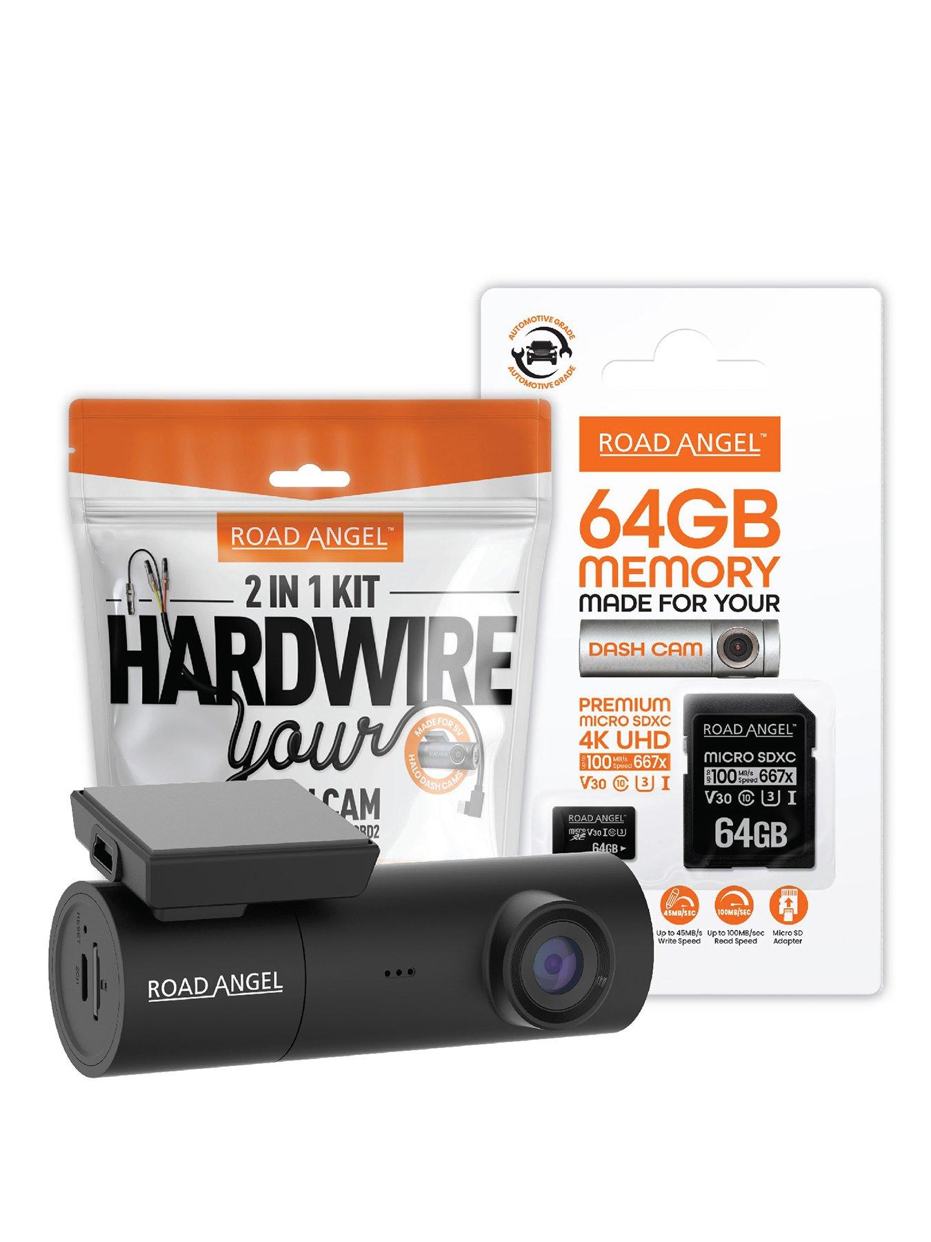 Road Angel Halo Spark Deluxe 1080p Dash Cam inc 64GB MicroSD Card & Hardwiring Kit