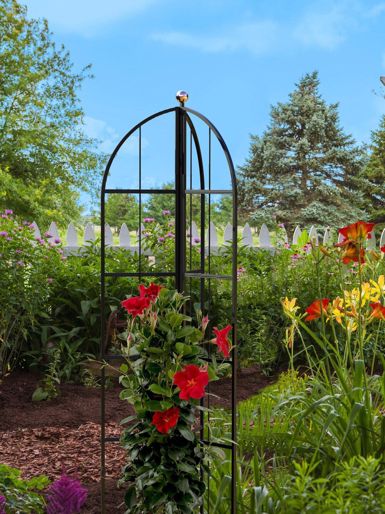 Image 1 of 2 of Panacea Modern Farmhouse Folding Obelisk Black With Copper Ball