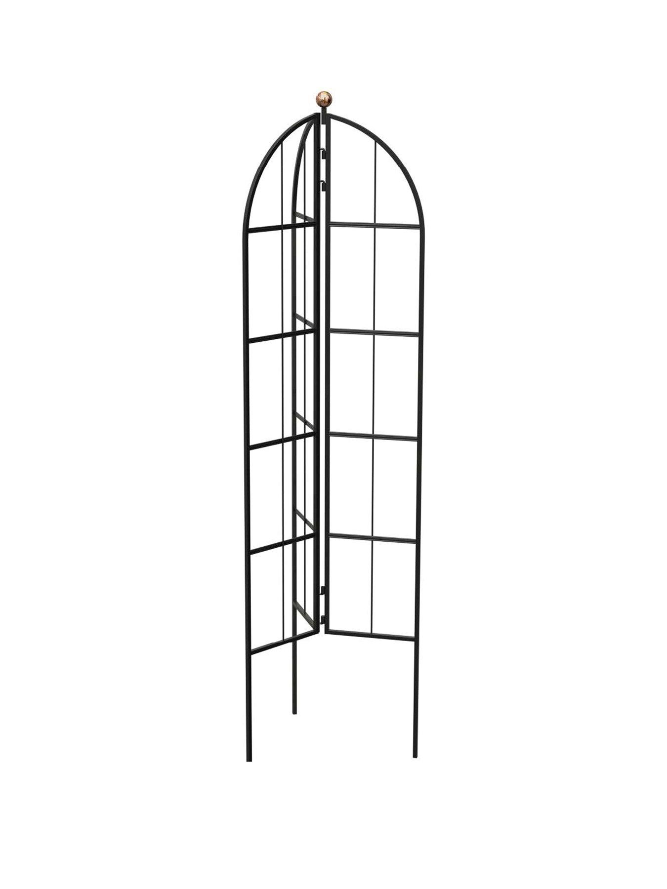 Image 2 of 2 of Panacea Modern Farmhouse Folding Obelisk Black With Copper Ball