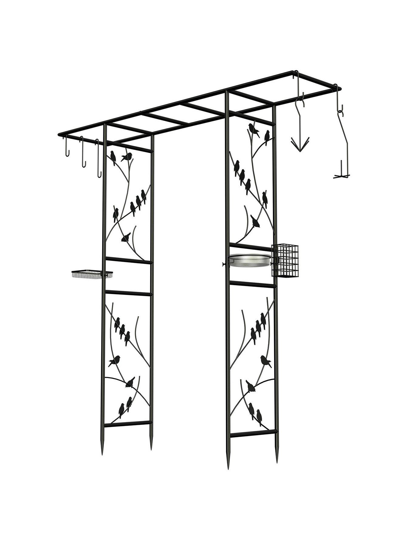 Image 2 of 2 of Panacea Perching Birds Arch Bird Feeding Station With Accessories Black
