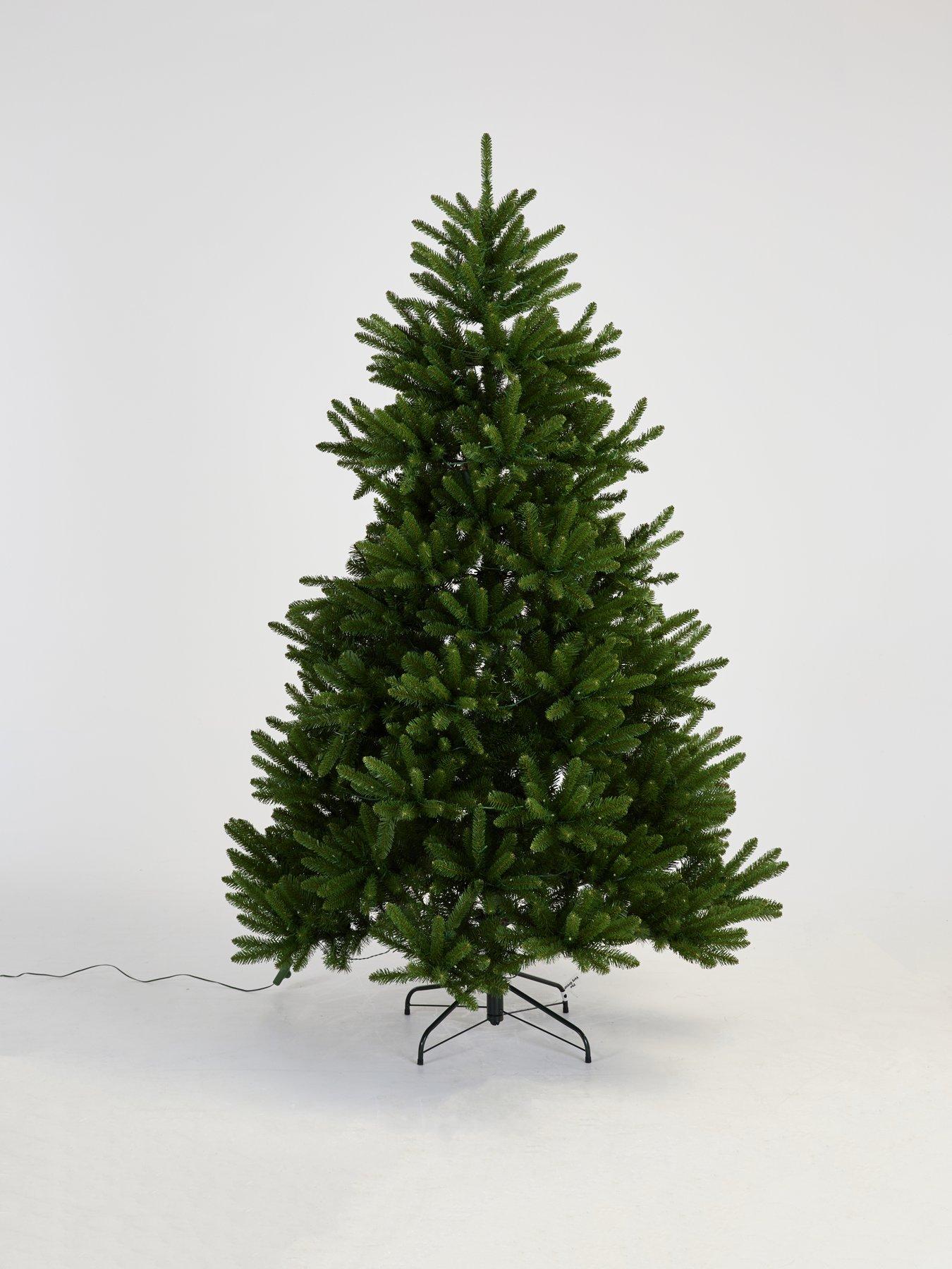 Image 2 of 7 of The Very Collection 6Ft Alpine Christmas Tree With Memory Wire And Easy Connect Lights
