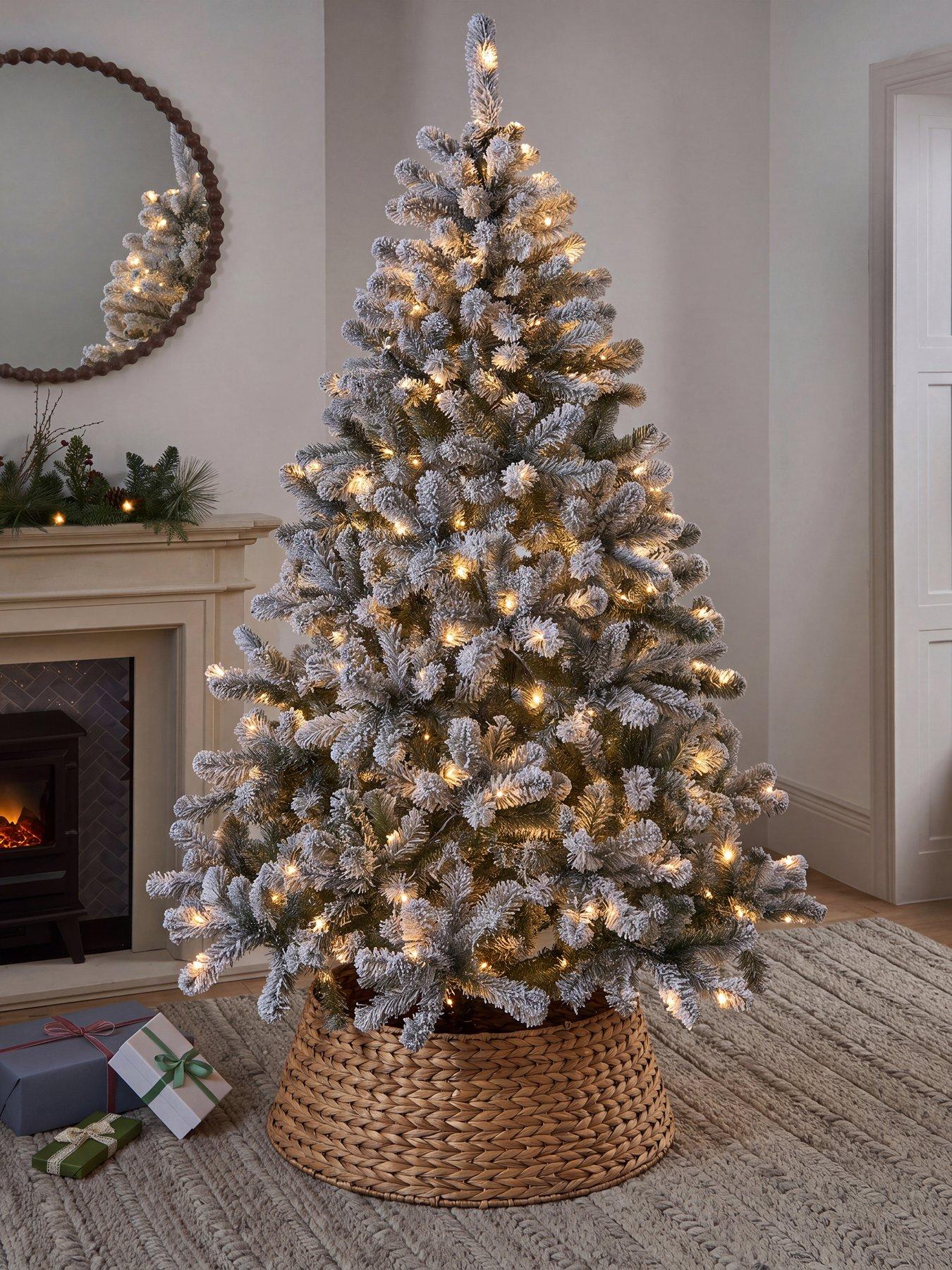 The Very Collection 8ft Pre Lit Flocked Emperor Christmas Tree