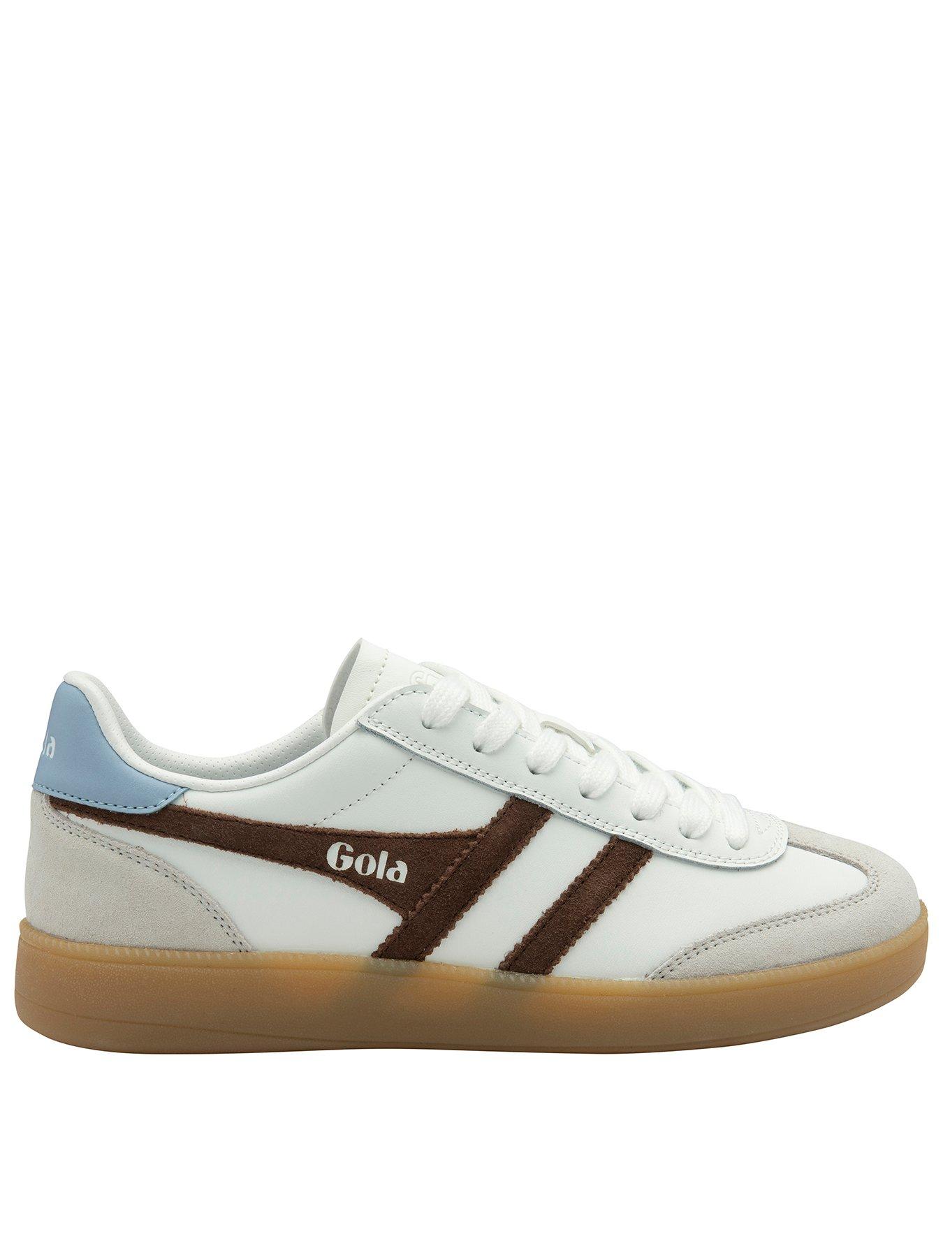 Gola Womens Viper Leather Trainer - White/brown