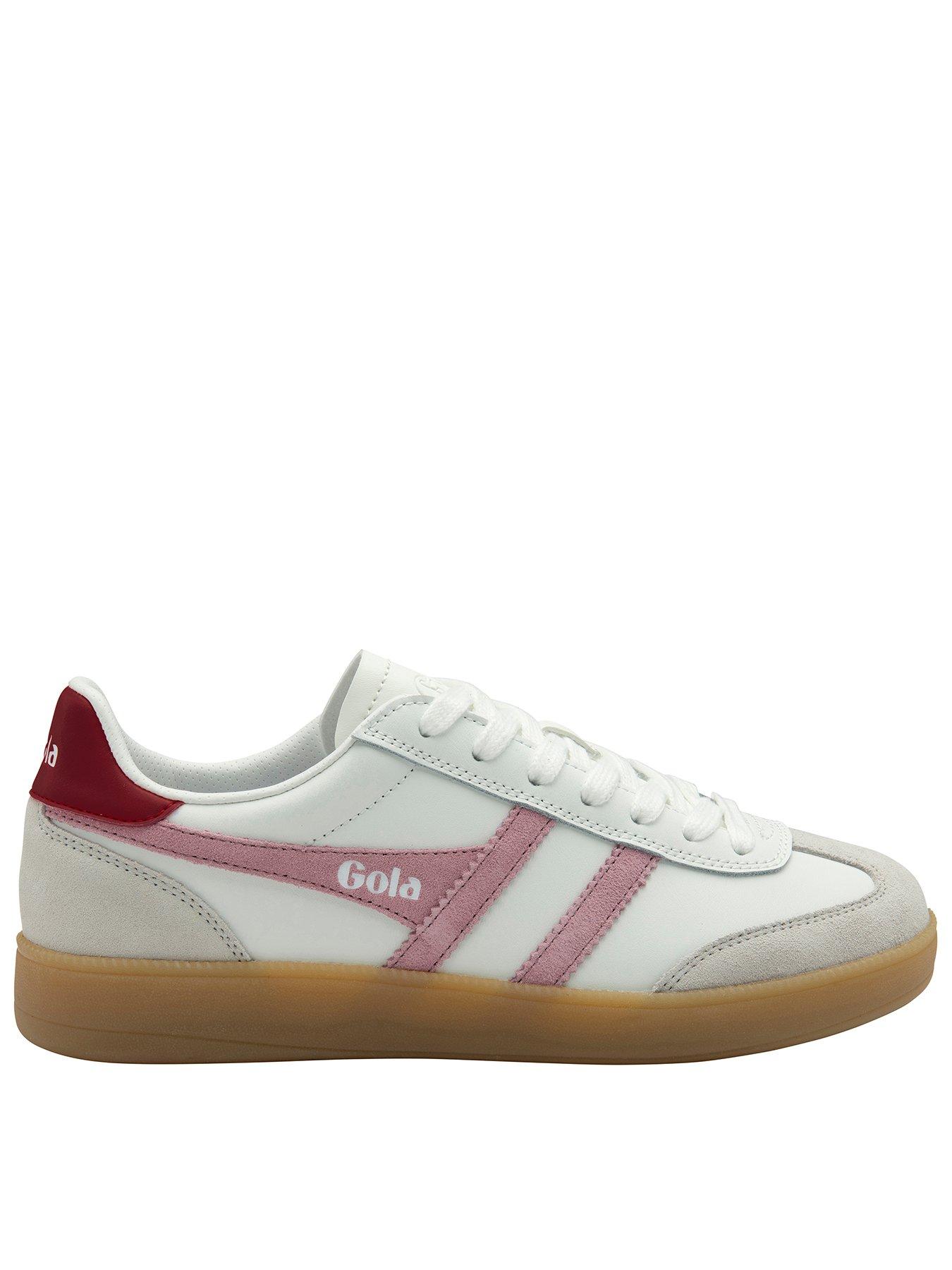 Gola Womens Viper Leather Trainer - White/pink