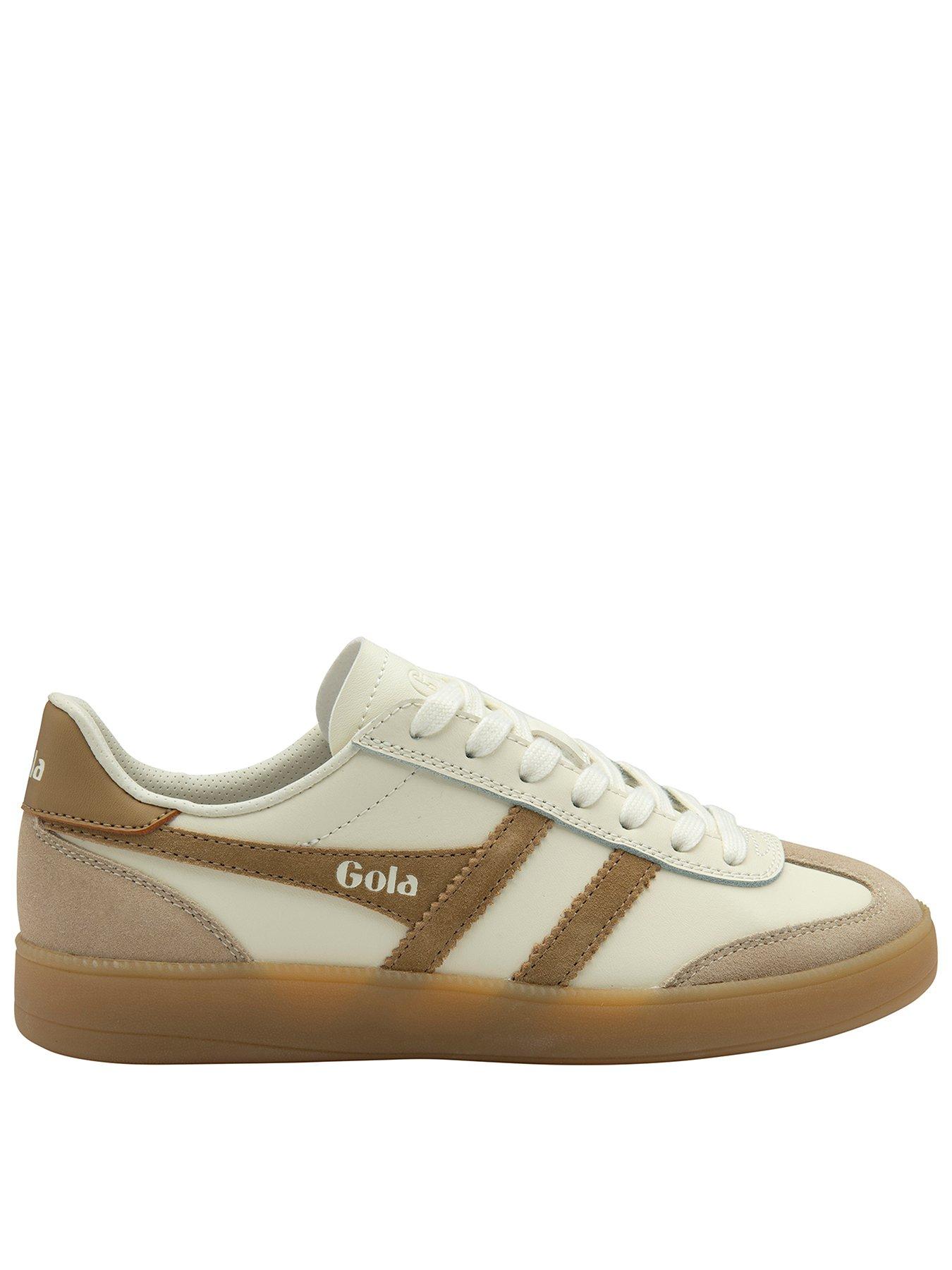 Gola Womens Viper Leather Trainer - White/brown