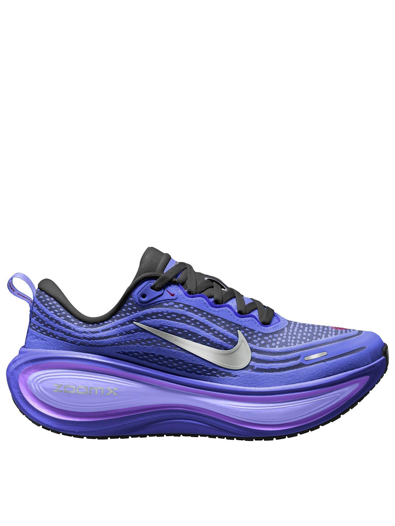 Image 1 of 4 of Nike Womens Vomero Plus Max Cushioning Lace-Up Running&nbsp;Trainers - Black