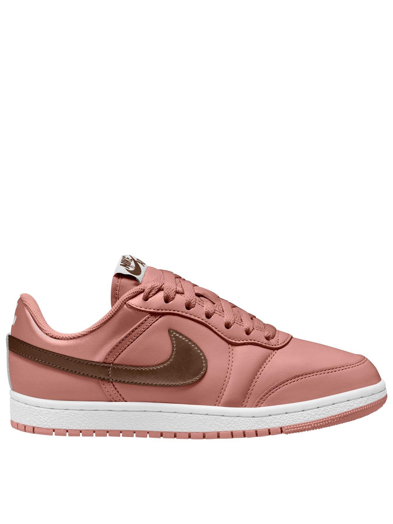 Image 1 of 4 of Jordan Nike Womens Air Jordan Skyline Low Lace-Up Trainers - Rust Pink