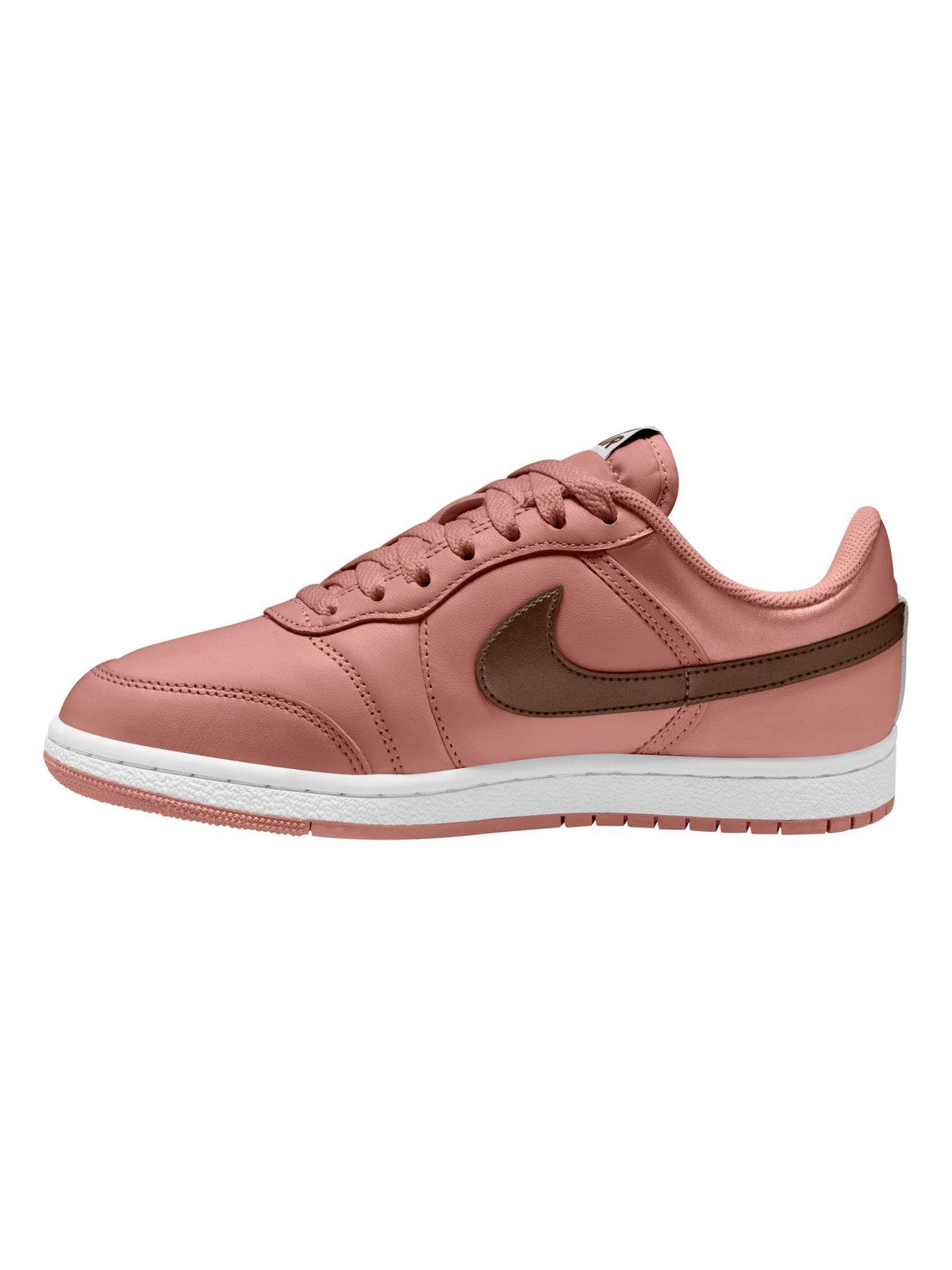 Image 4 of 4 of Jordan Nike Womens Air Jordan Skyline Low Lace-Up Trainers - Rust Pink