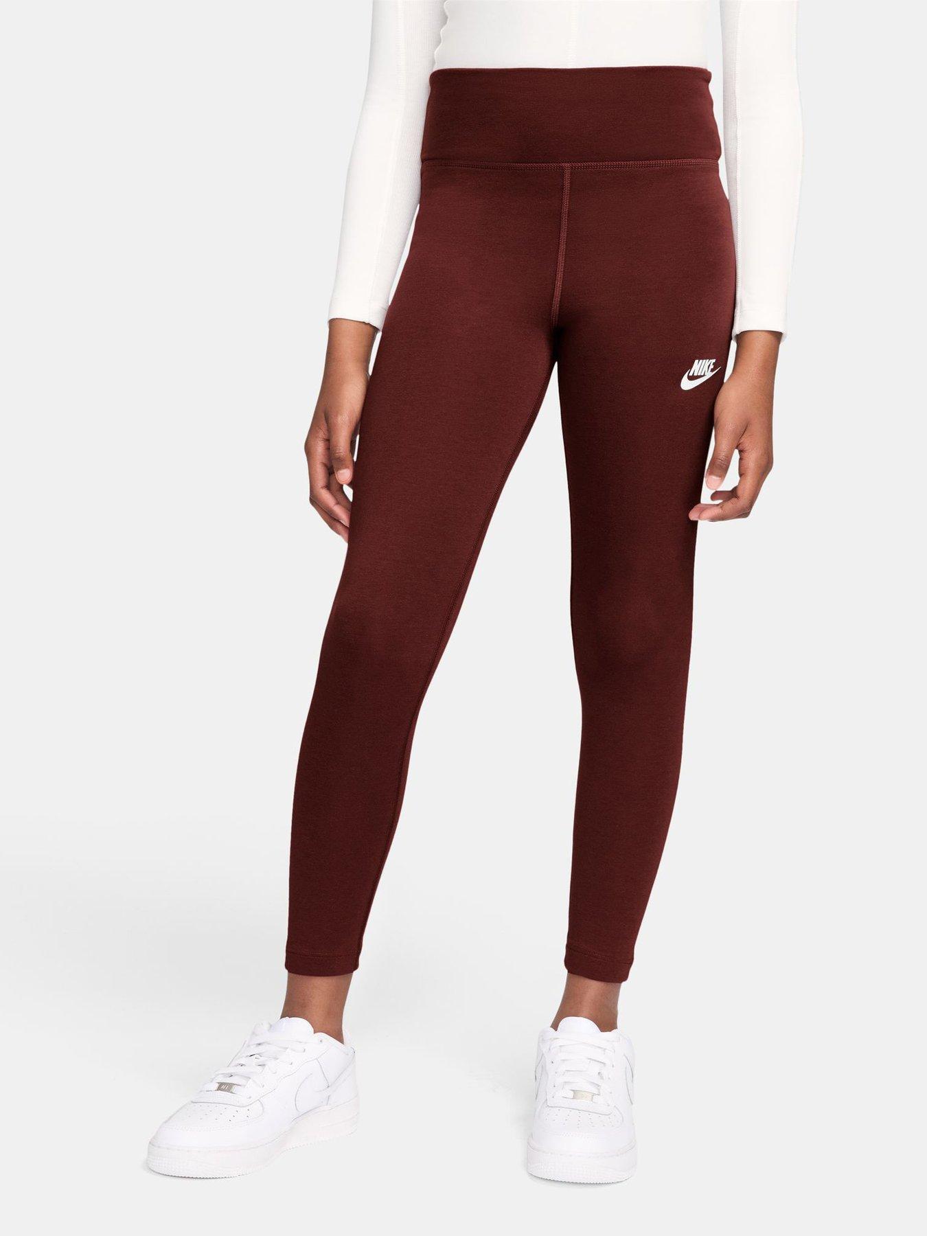 Image 1 of 3 of Nike Junior Girls High-waisted Leggings - Red