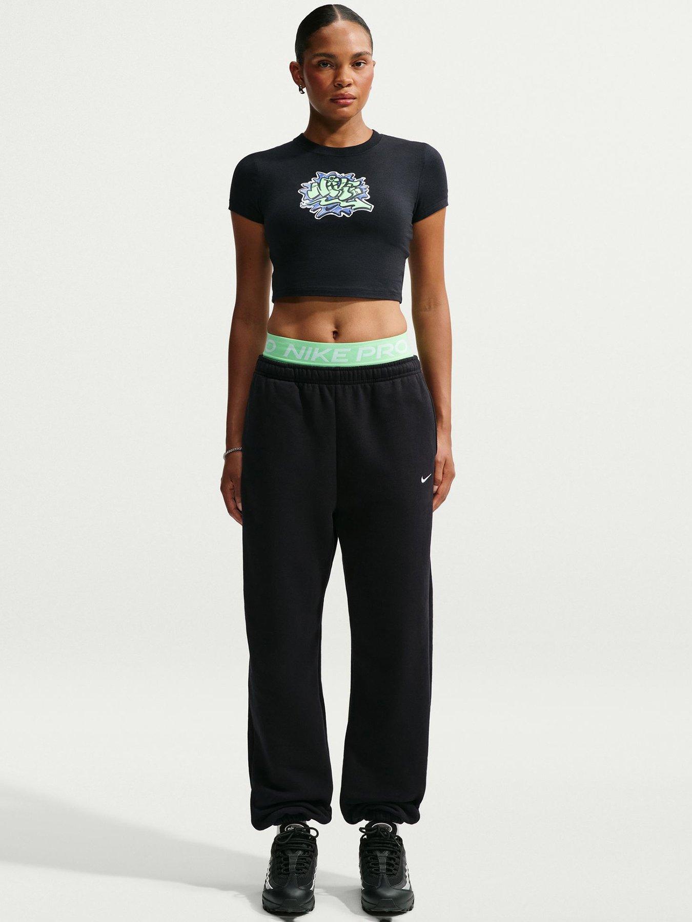 Nike Phoenix Fleece Joggers Womens - Black - Size 10 (S) - Image 2
