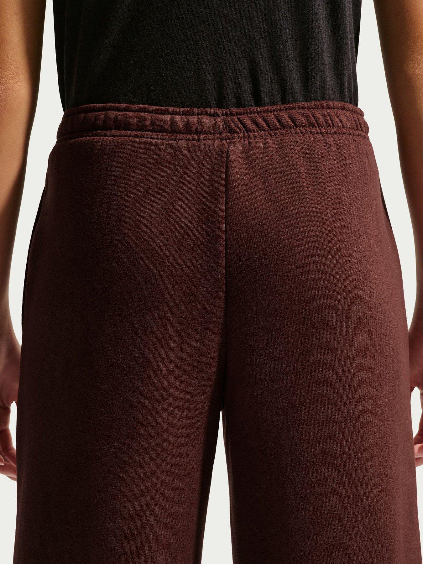 Image 4 of 6 of Nike Girls Studio Club Fleece Open Hem Jogging Bottoms - Red