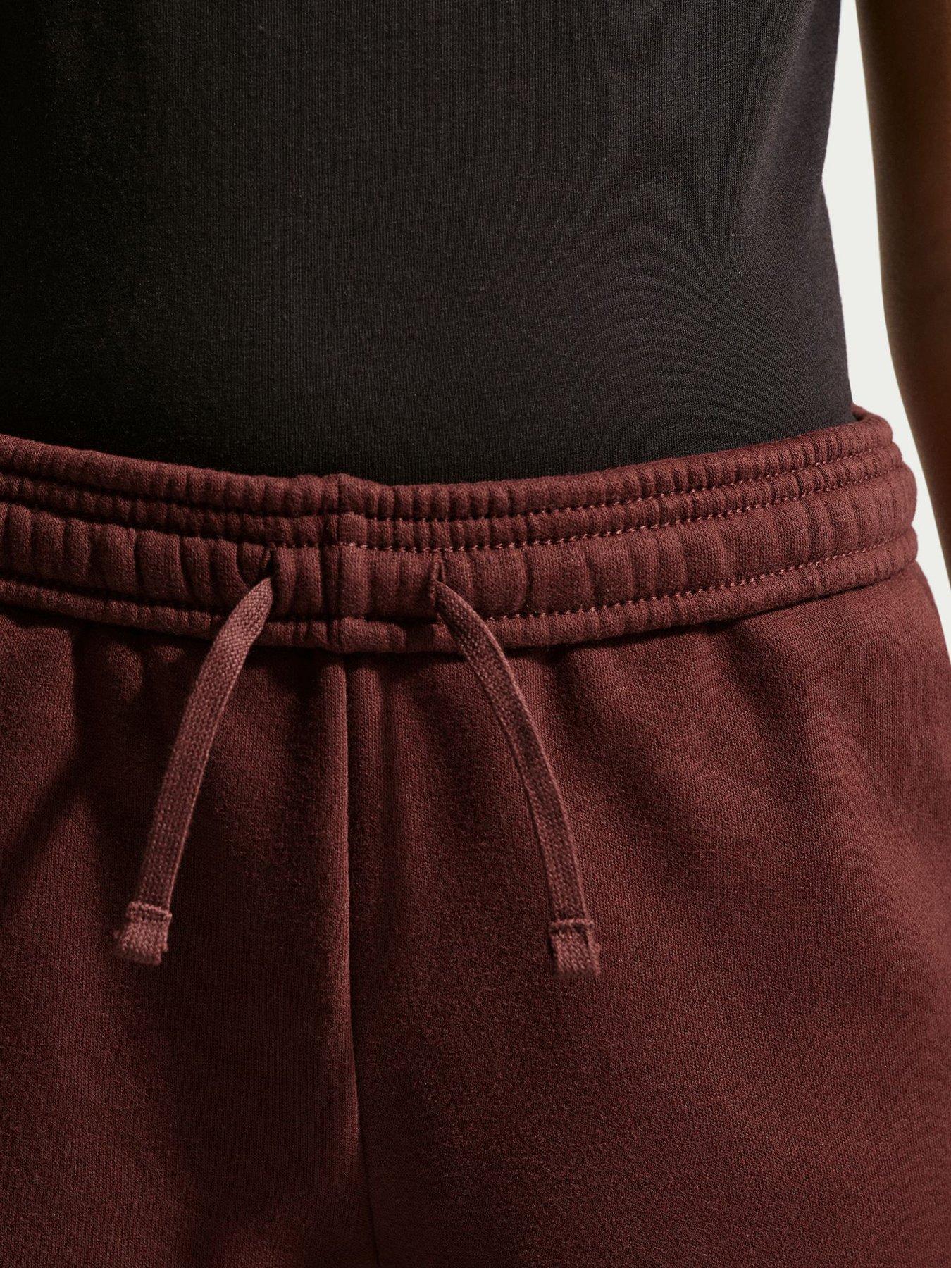 Image 6 of 6 of Nike Girls Studio Club Fleece Open Hem Jogging Bottoms - Red