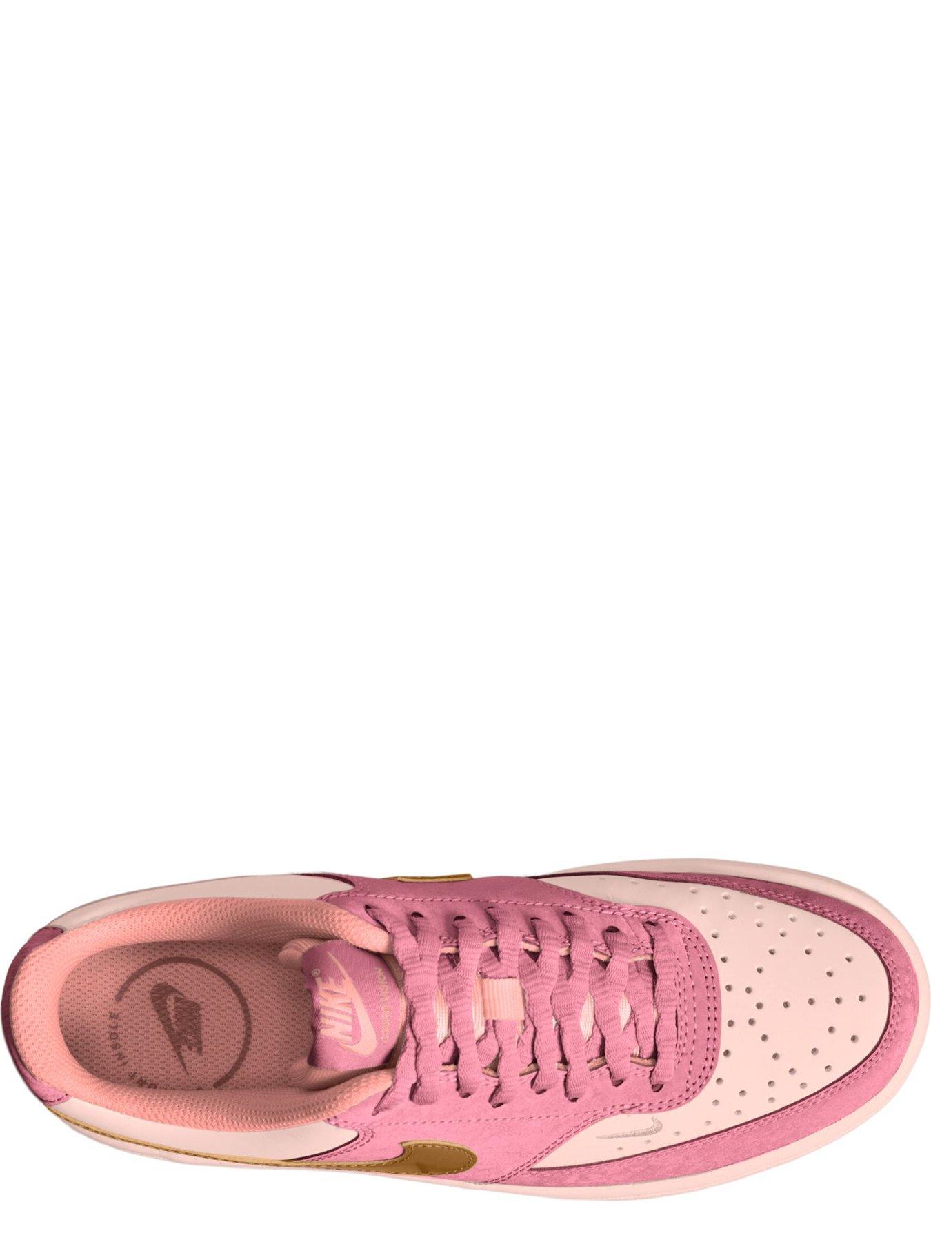 Image 2 of 4 of Nike Womens Court Vision Low LX Lace-Up Trainers - Pink