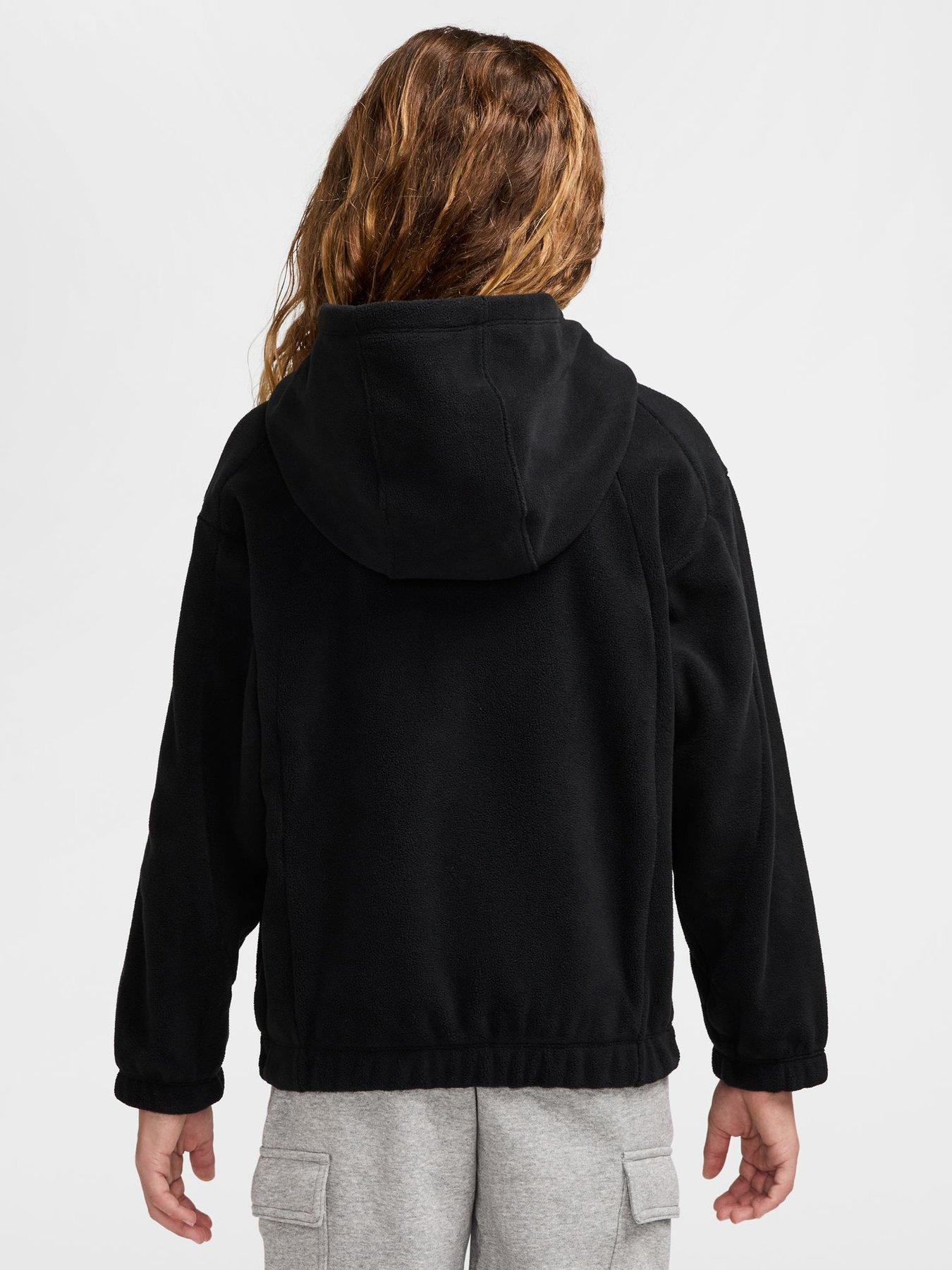 Image 2 of 3 of Nike Big Kids' Club Winter Fleece Full-zip Hoodie - Black