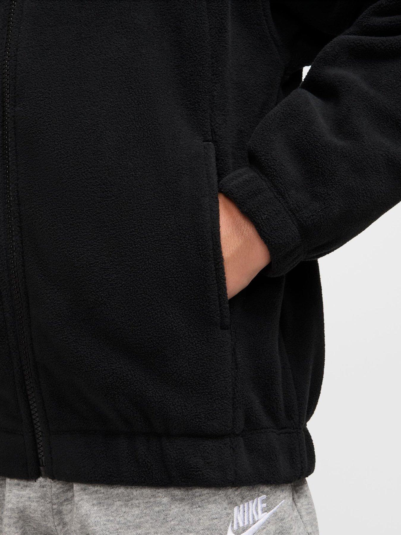 Image 3 of 3 of Nike Big Kids' Club Winter Fleece Full-zip Hoodie - Black