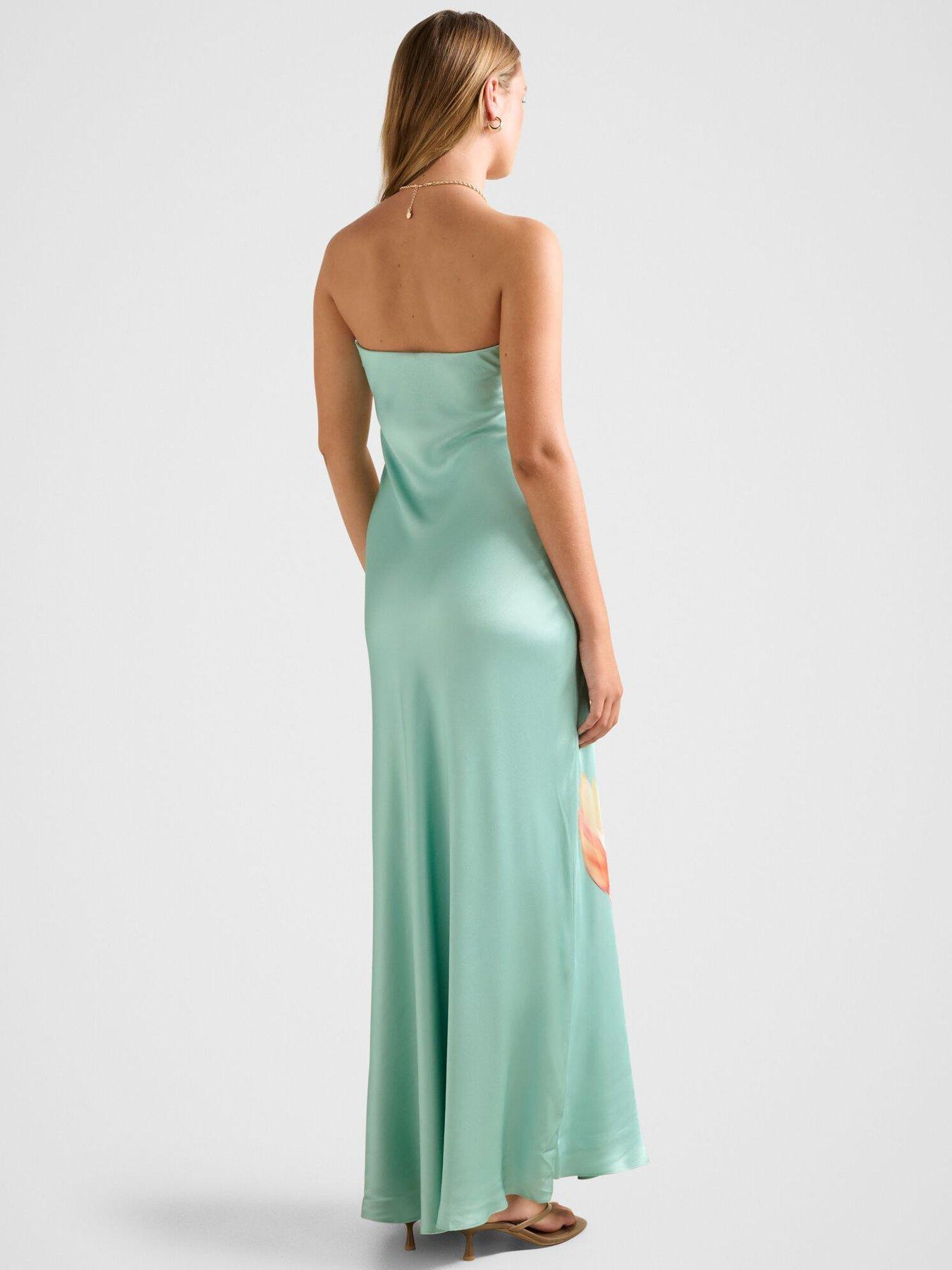 Forever New Estelle Satin Strapless Maxi - Multi | Very