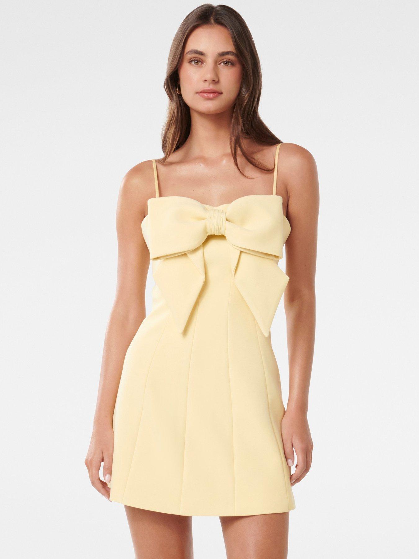 Image 1 of 5 of Forever New Hayley Bow Front Mini - Yellow