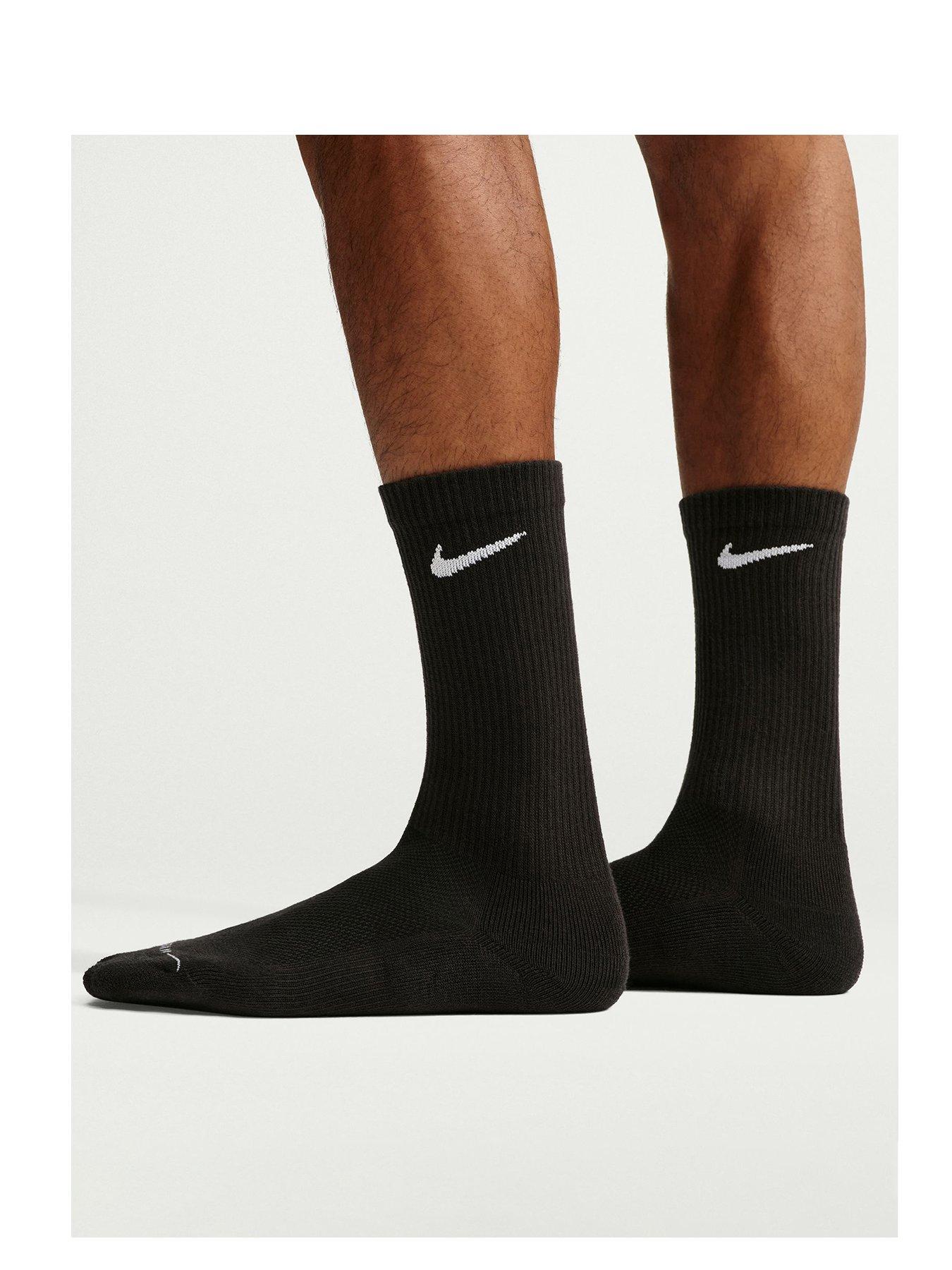 Image 1 of 6 of Nike Nike Unisex Everyday Elevated Crew Socks (3 Pack) - Black