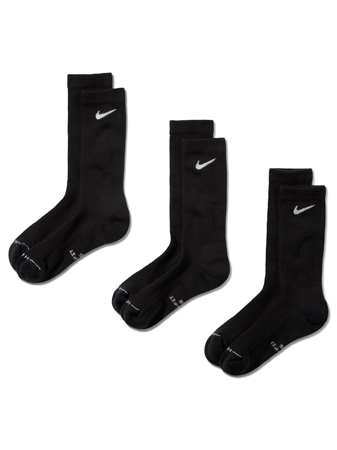 Image 4 of 6 of Nike Nike Unisex Everyday Elevated Crew Socks (3 Pack) - Black