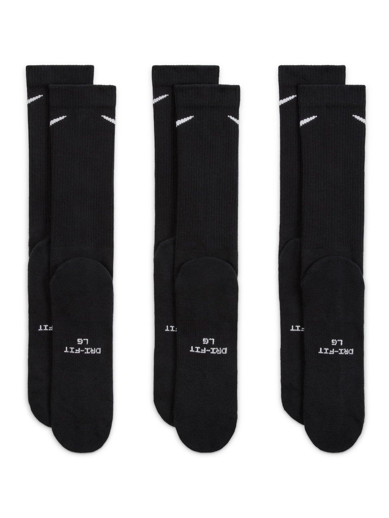 Image 6 of 6 of Nike Nike Unisex Everyday Elevated Crew Socks (3 Pack) - Black