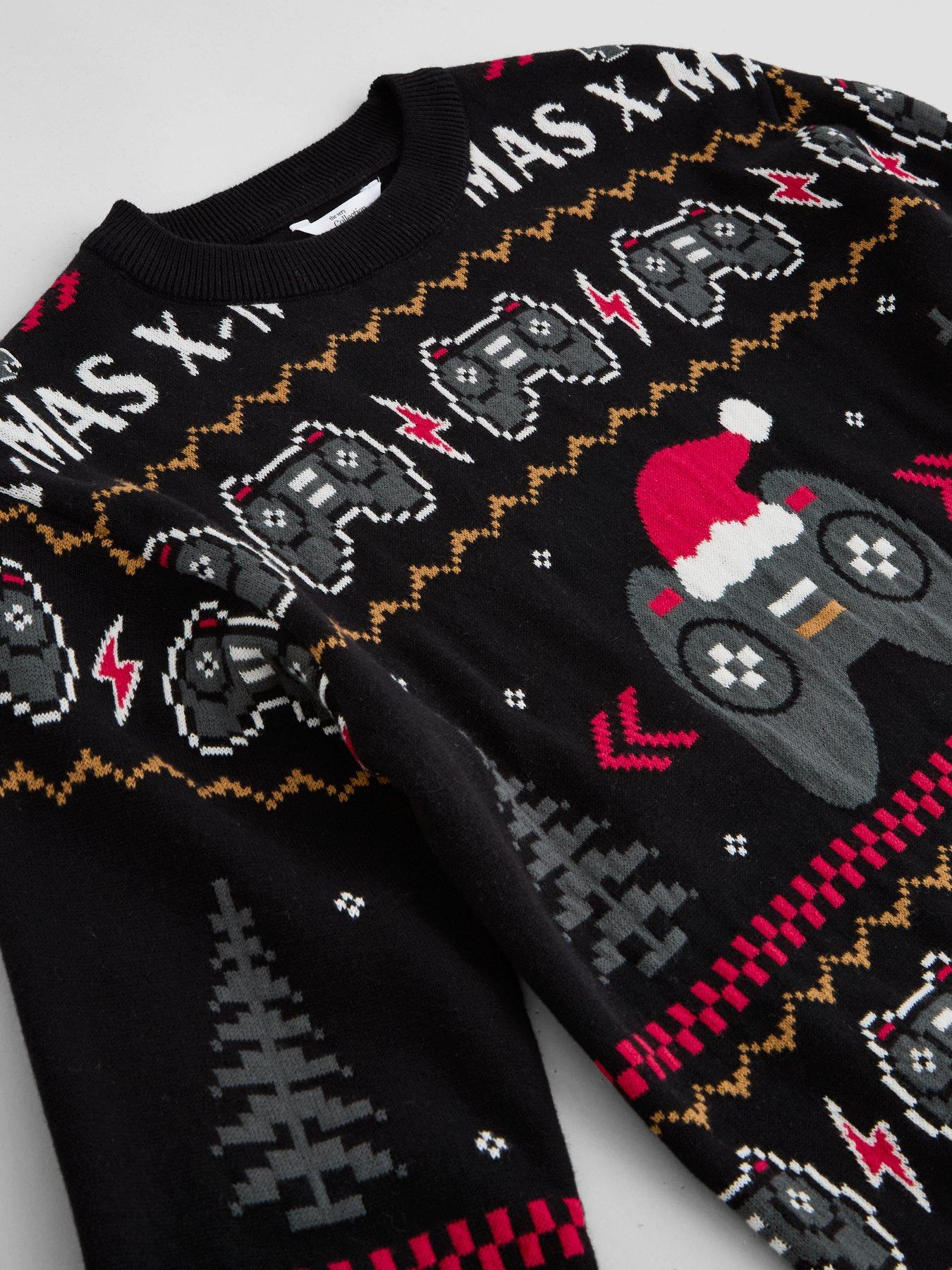Image 3 of 5 of The Very Collection Boys Merry Christmas Knitted Basic Jumper - Multi