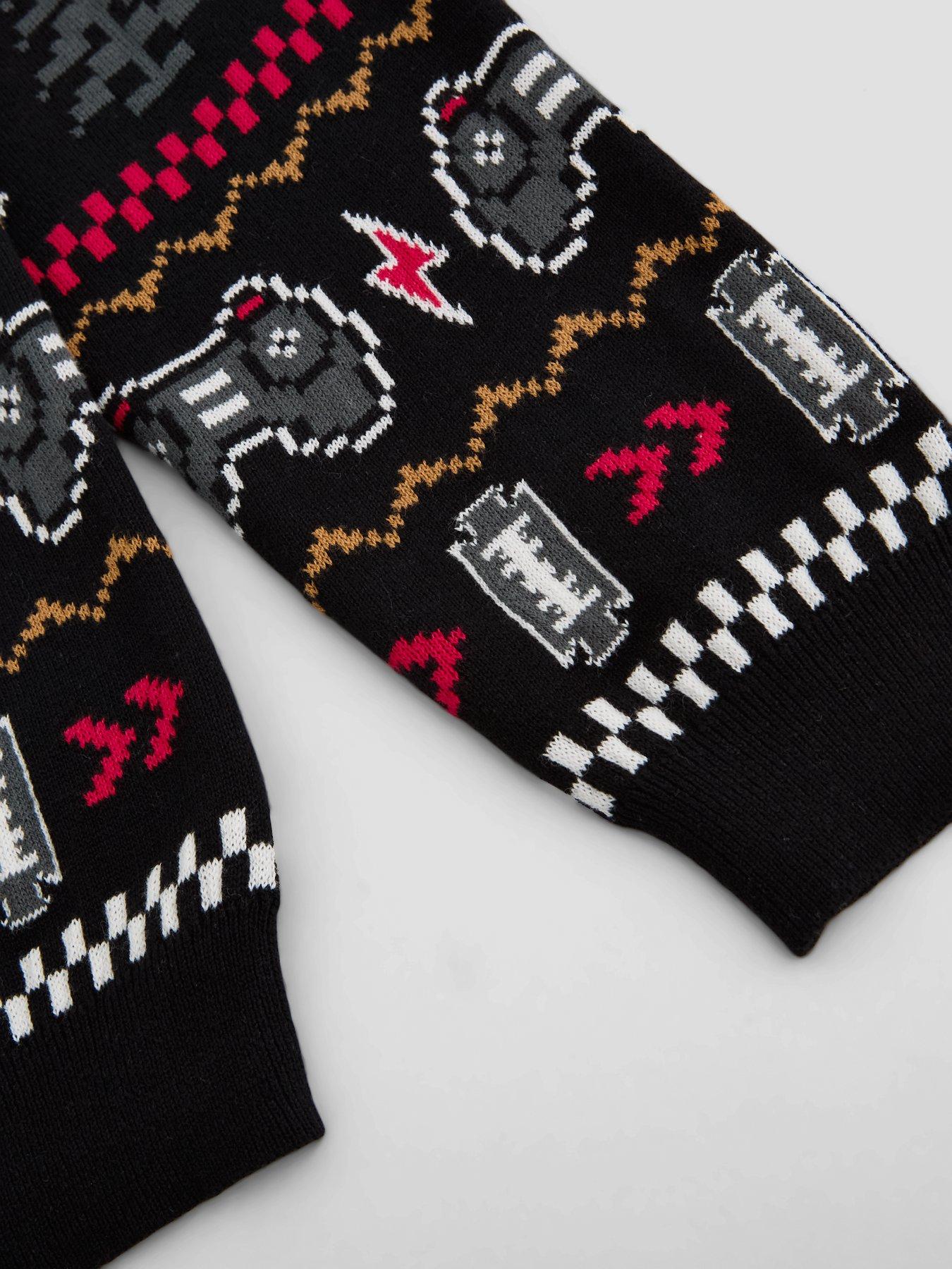 Image 4 of 5 of The Very Collection Boys Merry Christmas Knitted Basic Jumper - Multi