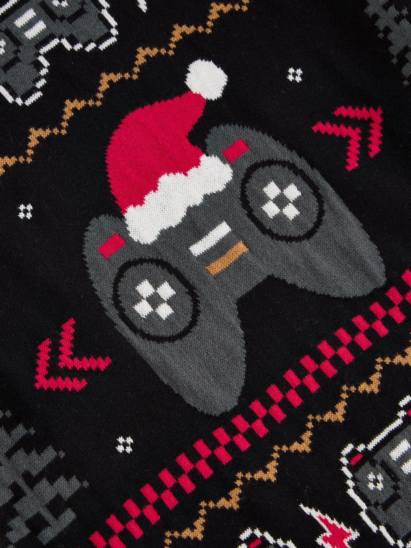 Image 5 of 5 of The Very Collection Boys Merry Christmas Knitted Basic Jumper - Multi