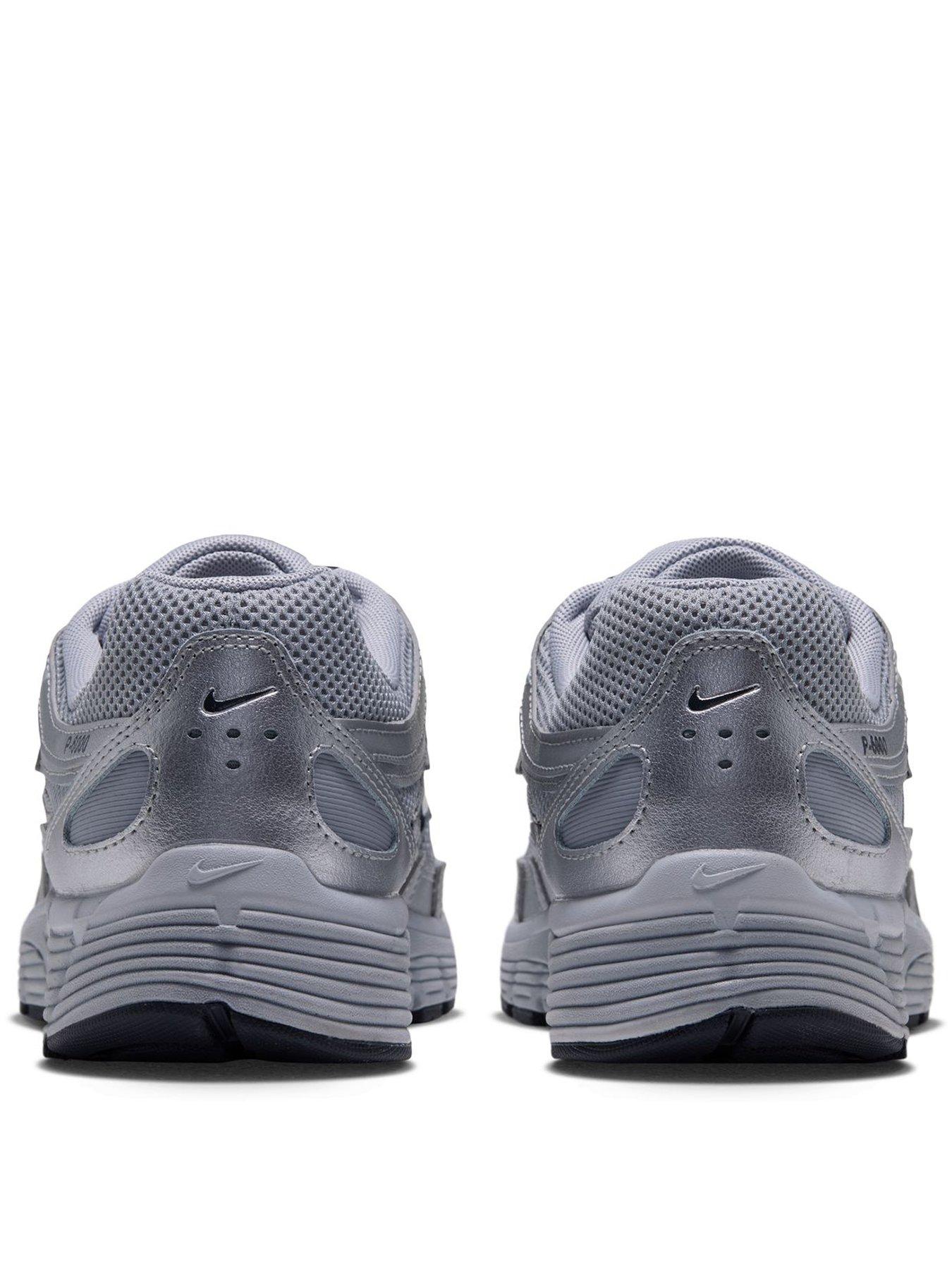 Image 3 of 7 of Nike Womens P-6000 Metallic Detail Trainers - Grey/Off White-Mtlc Silver