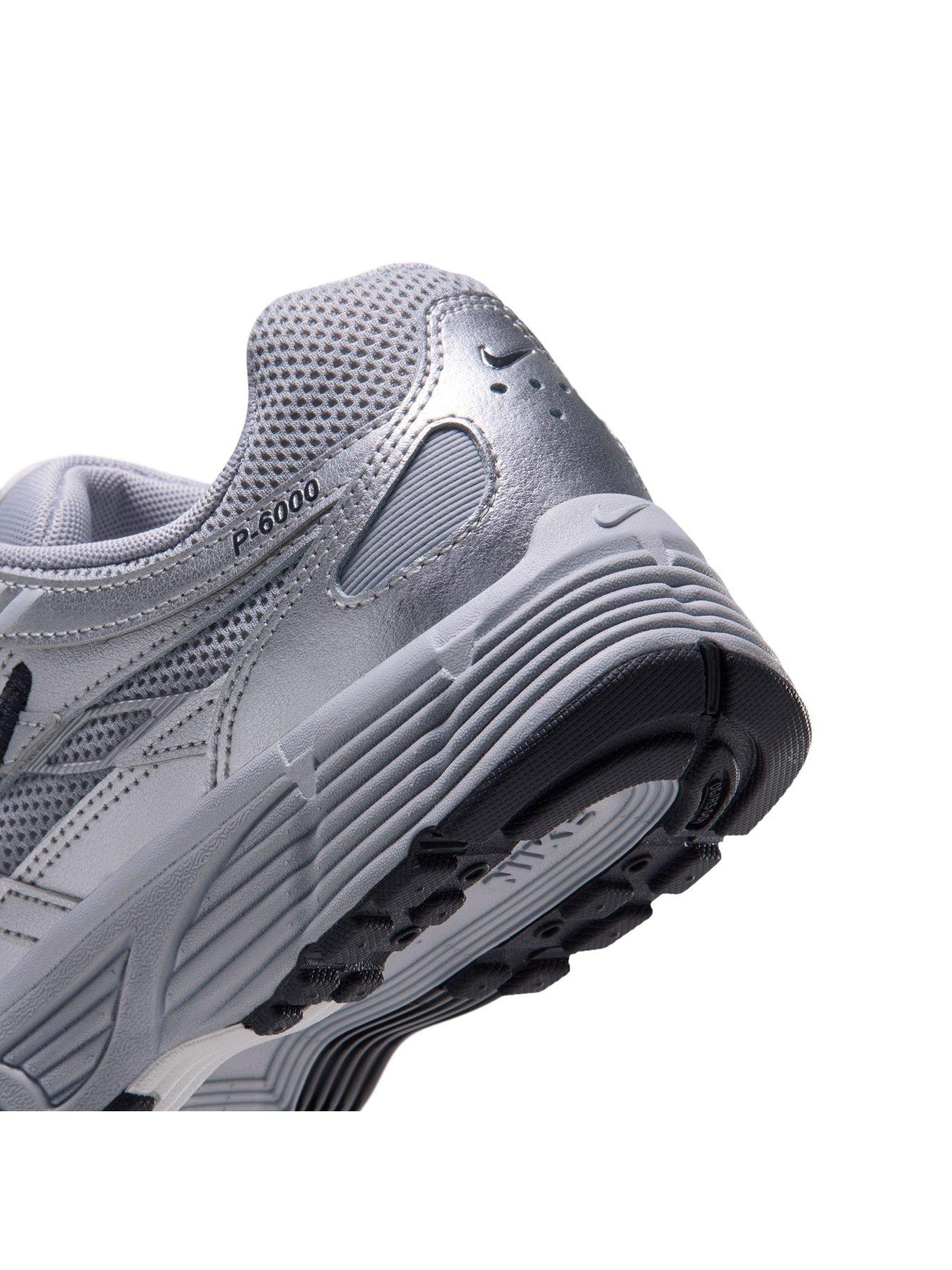 Image 7 of 7 of Nike Womens P-6000 Metallic Detail Trainers - Grey/Off White-Mtlc Silver