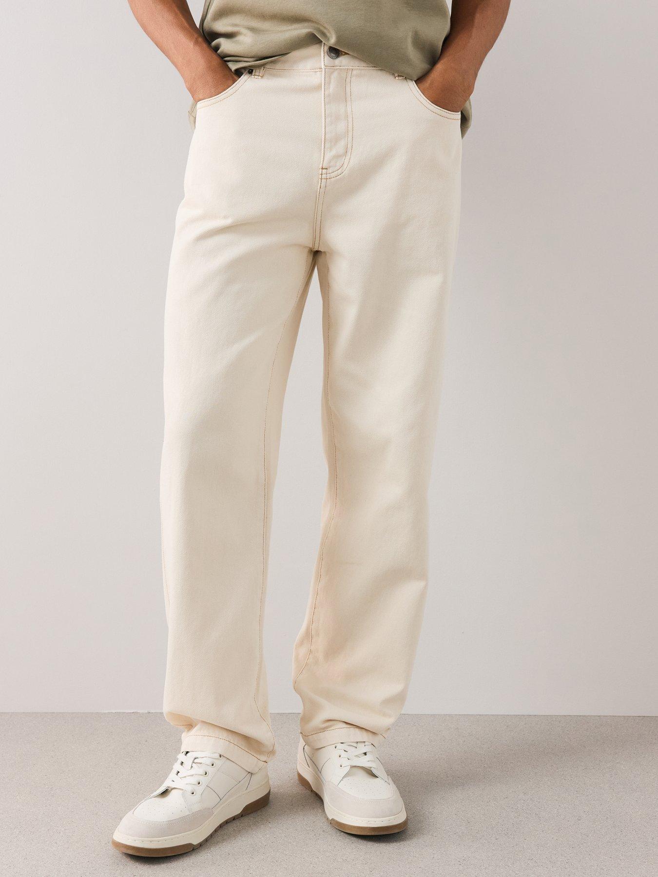 The Very Collection Premium Straight Fit Jeans With Stretch - Ecru