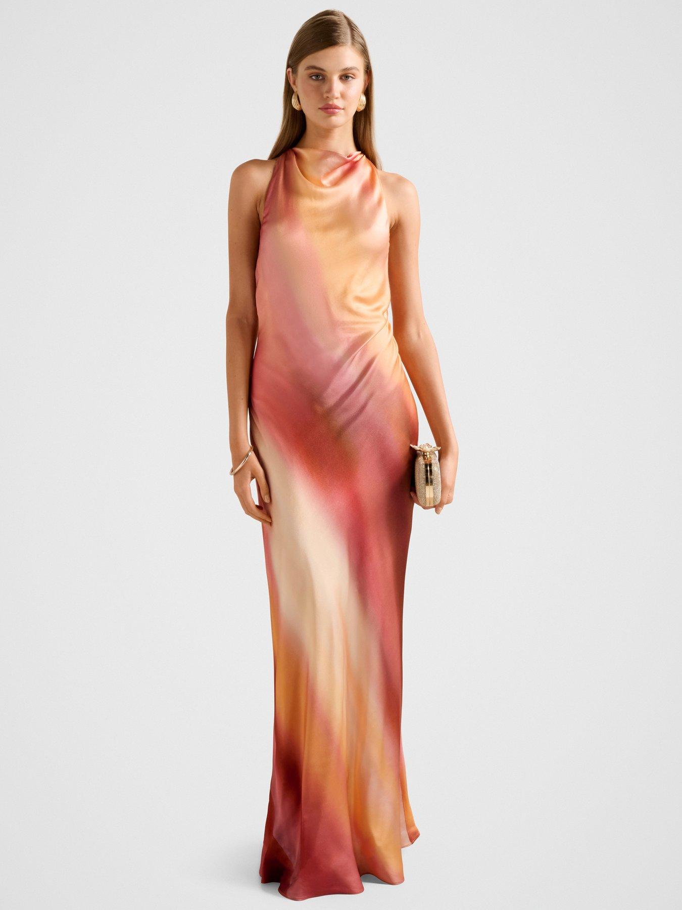Forever New Andie Satin Backless Maxi - Brown